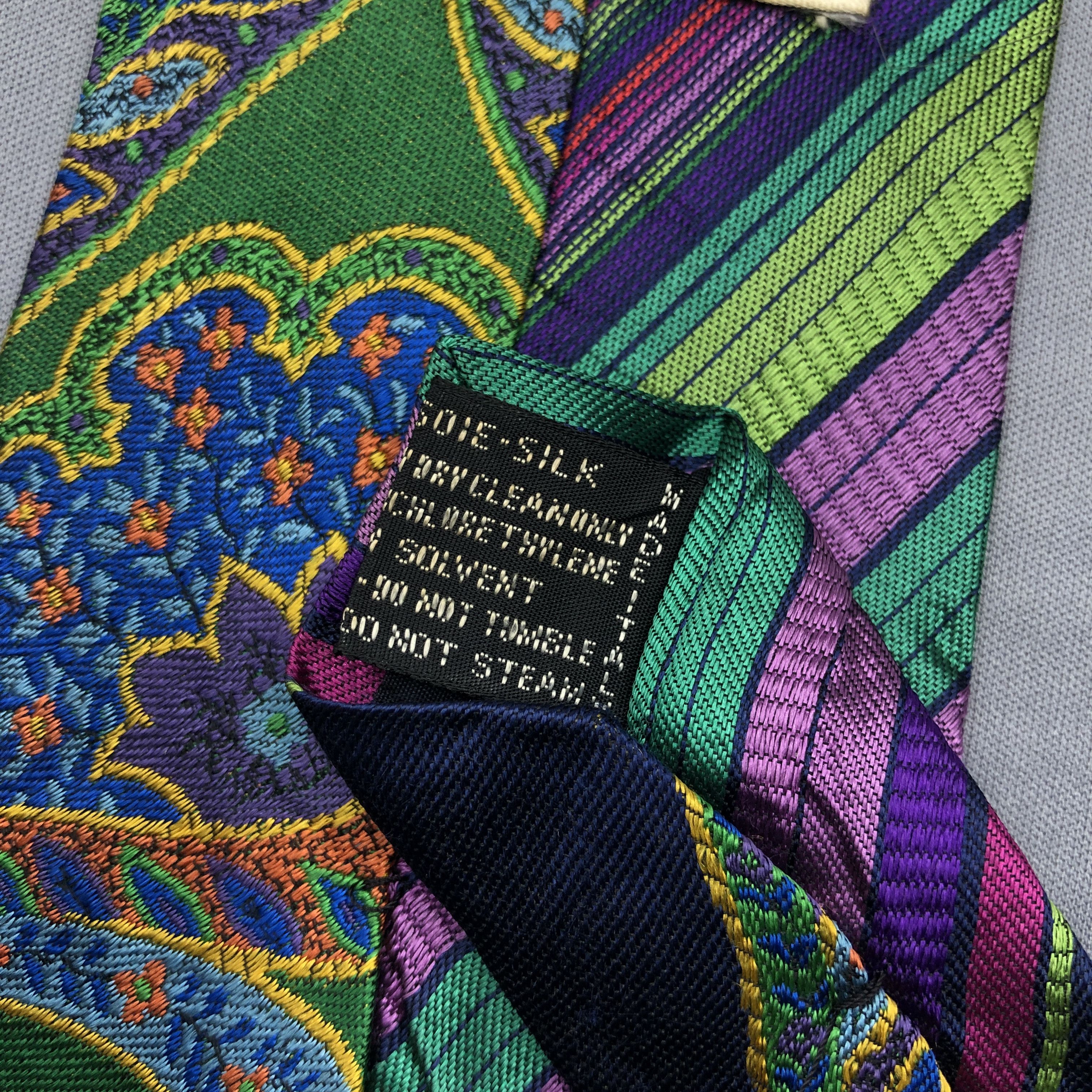 Versace Vintage Gianni Versace SILK Necktie Cravate Silk Neck Tie Size ONE SIZE - 4 Thumbnail