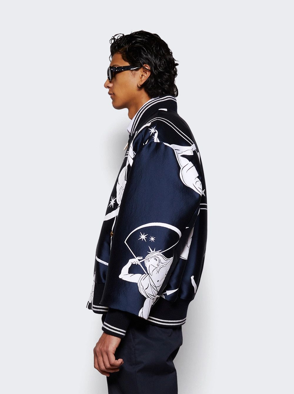 Thom Browne o1mle0326 Olympic Constellation Scuba Jacquard Jacket Size US XL / EU 56 / 4 - 5 Thumbnail