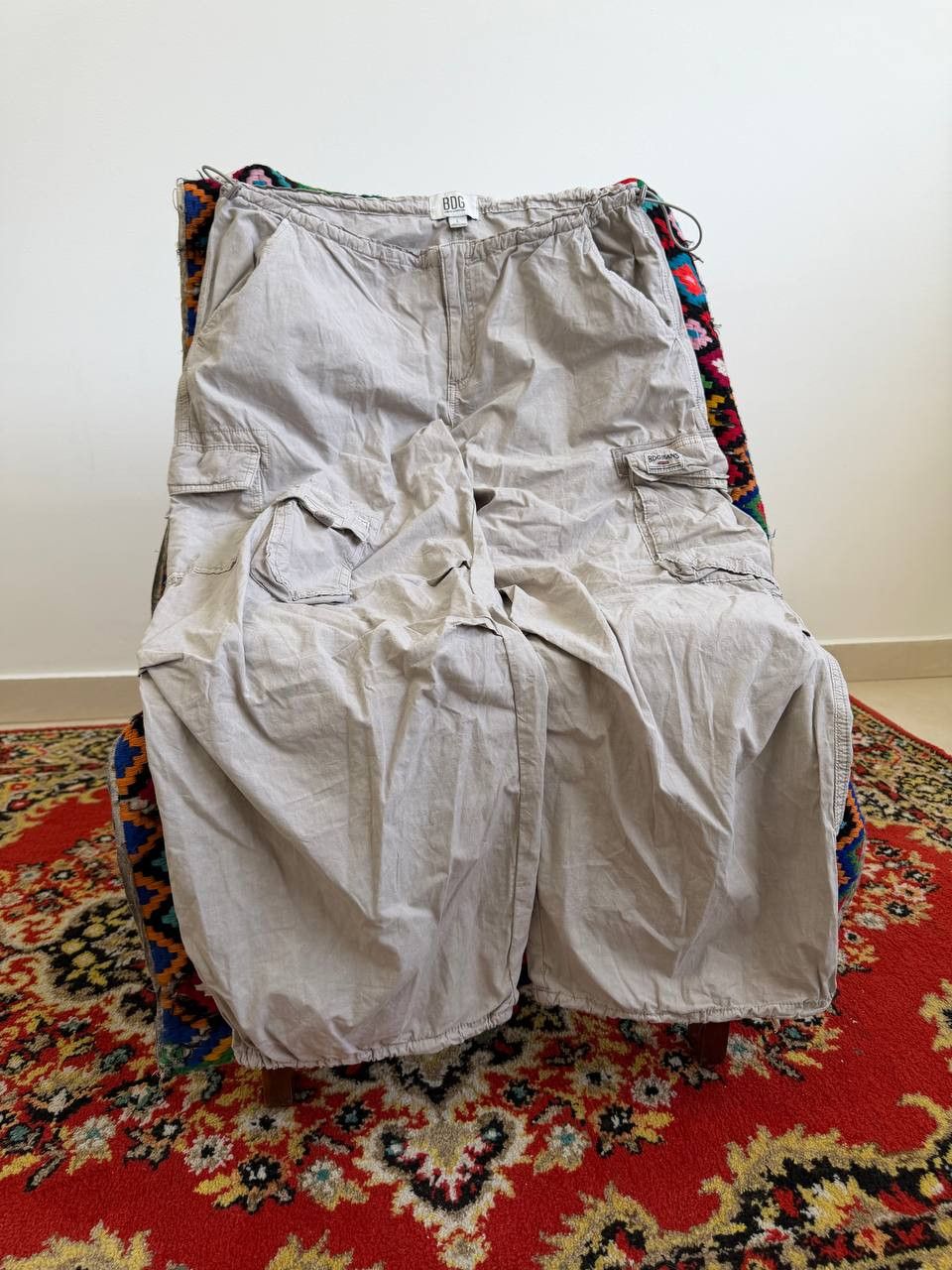 Japanese Brand Vintage 00s Baggy Cargo Multi-Zip Archive Japan Style Pants Size US 34 / EU 50 - 4 Thumbnail