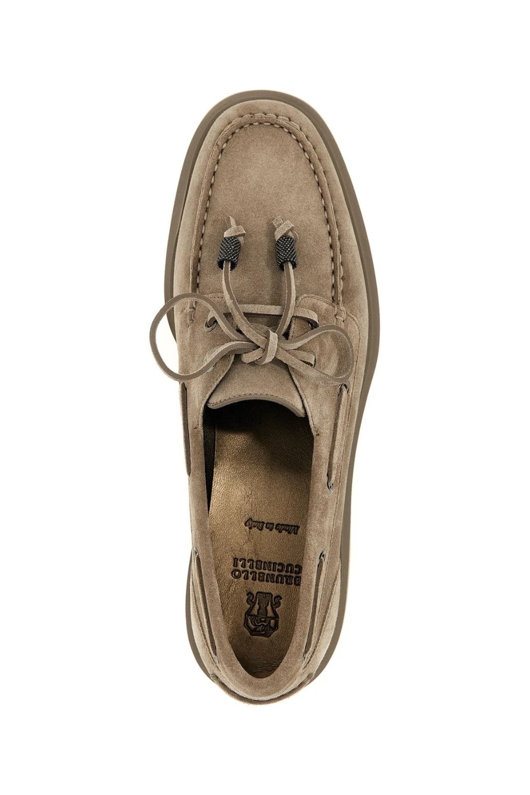 Brunello Cucinelli BRUNELLO CUCINELLI Gray Suede Loafers New & Authentic Size US 8 / IT 38 - 4 Thumbnail