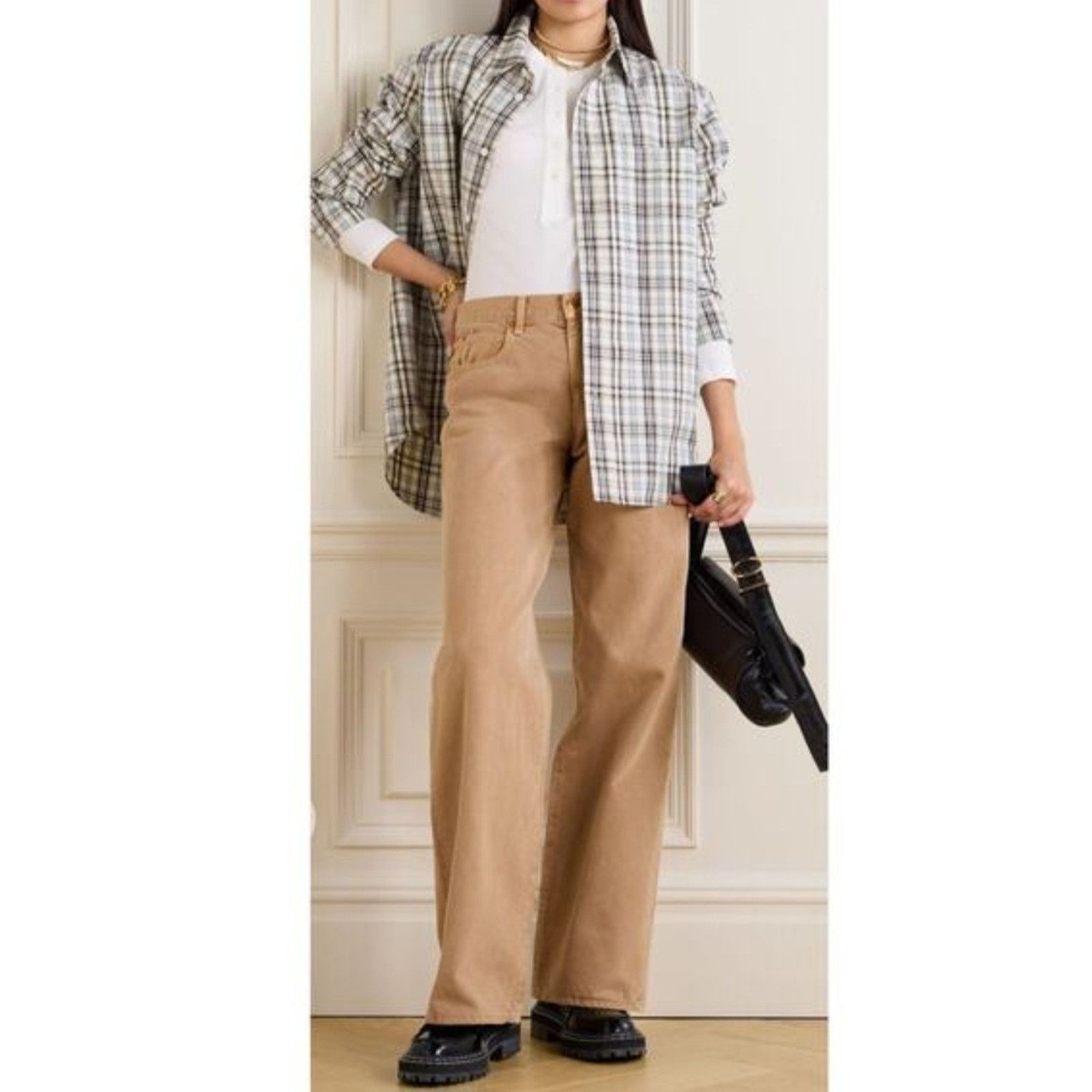 SLVRLAKE SLVRLAKE Mica Wide Leg In Pioneer Town Wash Denim Jeans 26 Size 26" / US 2 / IT 38 - 1 Thumbnail