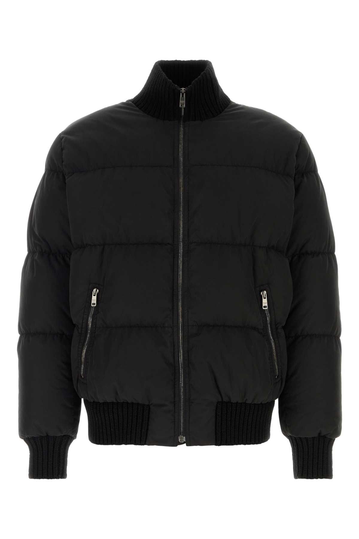 Prada Black Cotton Bomber Jacket Size US M / EU 48-50 / 2 - 1 Thumbnail