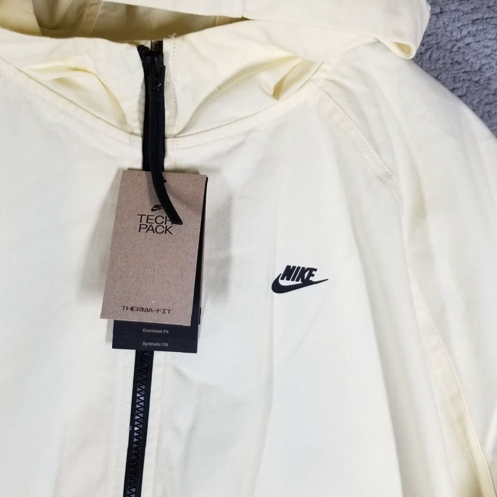 Nike VINTAGE Nike Women's 3-in-1 Therma-Fit Jacket Casual Fall Winter Puffer Cream White Size L / US 10 / IT 46 - 6 Thumbnail