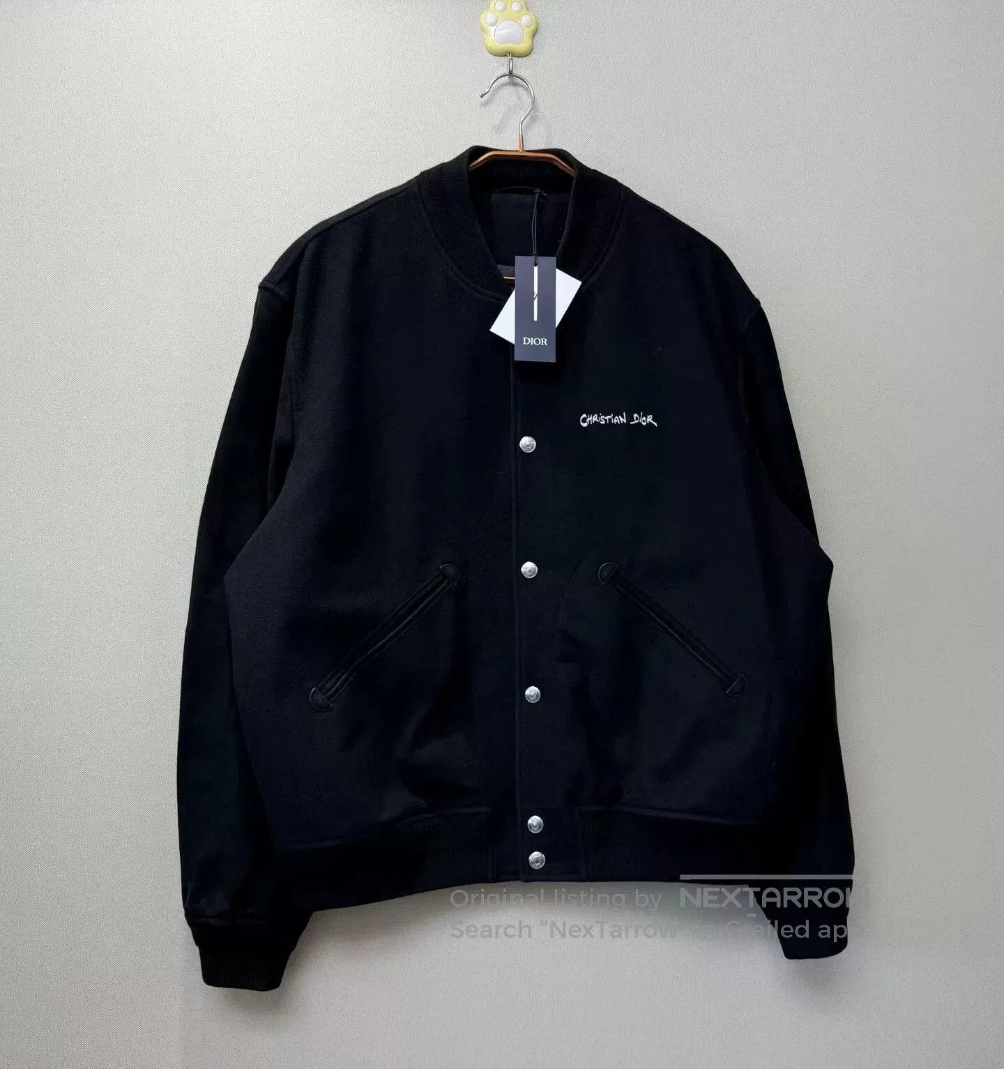 Dior dior black suede sleeve baseball jacket. Size US L / EU 52-54 / 3 - 1 Thumbnail