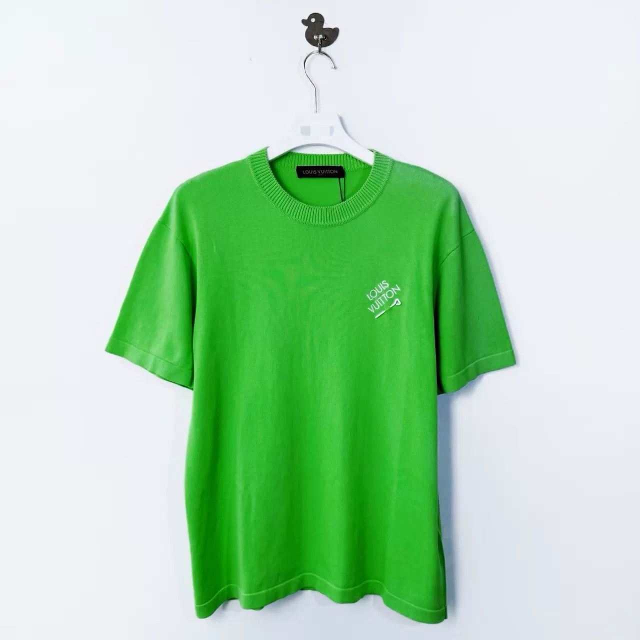 Louis Vuitton Louis Vuitton Green Pin Logo Knit T-Shirt M Size US M / EU 48-50 / 2 - 1 Thumbnail