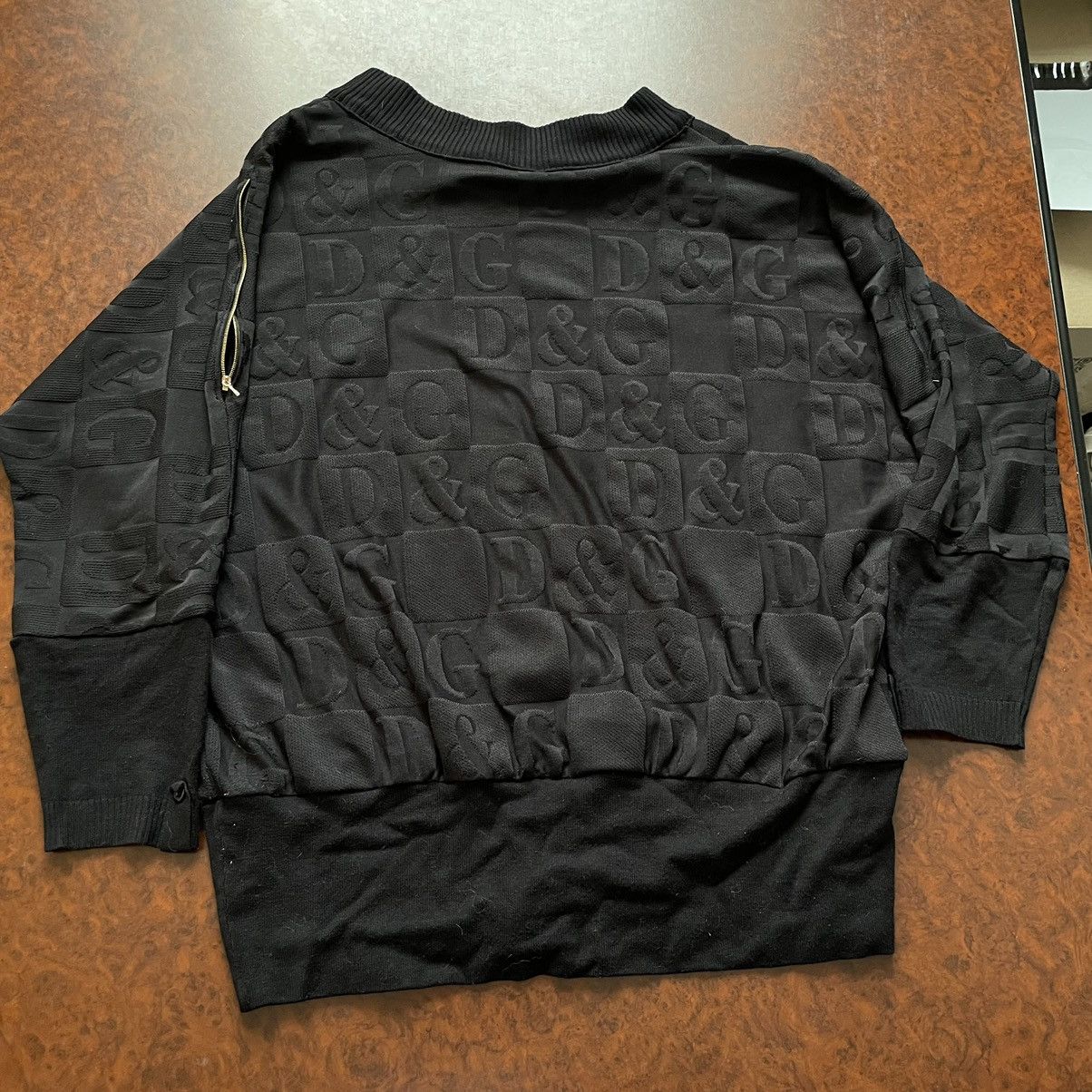 If Six Was Nine × Vintage Retro 90s dolce Gabbana Monogramm sweater cardigan old money Size M / US 6-8 / IT 42-44 - 1 Thumbnail