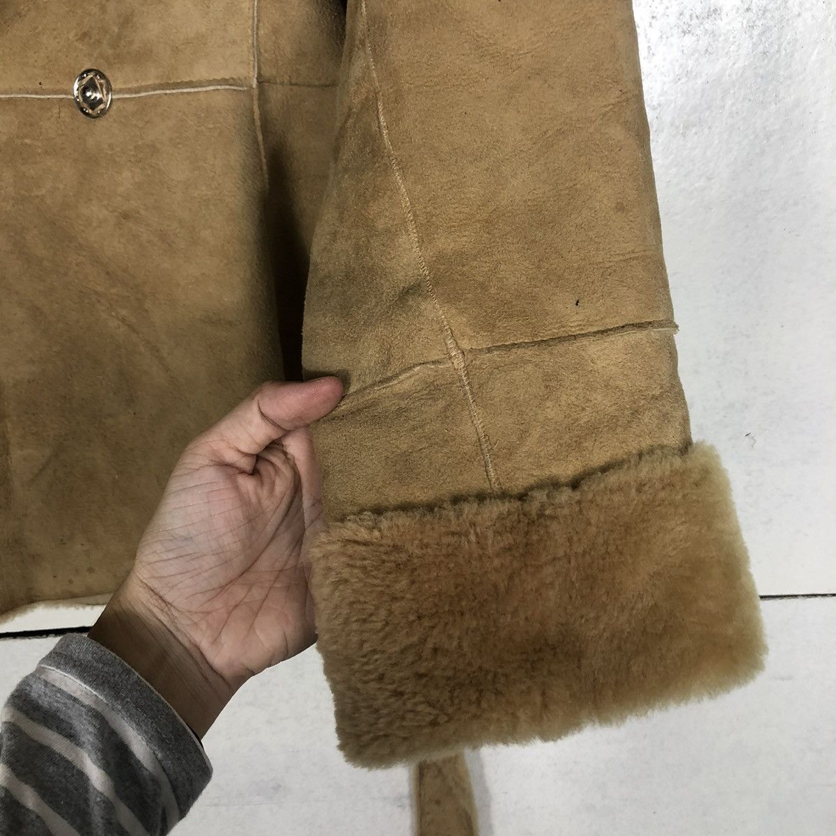 Vintage 🔥VINTAGE LEATHER JACKET SHEARLING MINK FUR L&R SPAIN Size US M / EU 48-50 / 2 - 18 Thumbnail