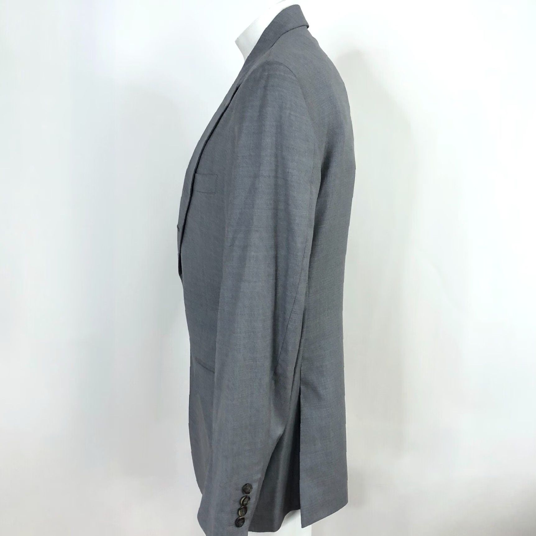 Vintage Coppley Suit Jacket Gray 100% Wool 2 PC Regular 40 Size 38R - 3 Thumbnail
