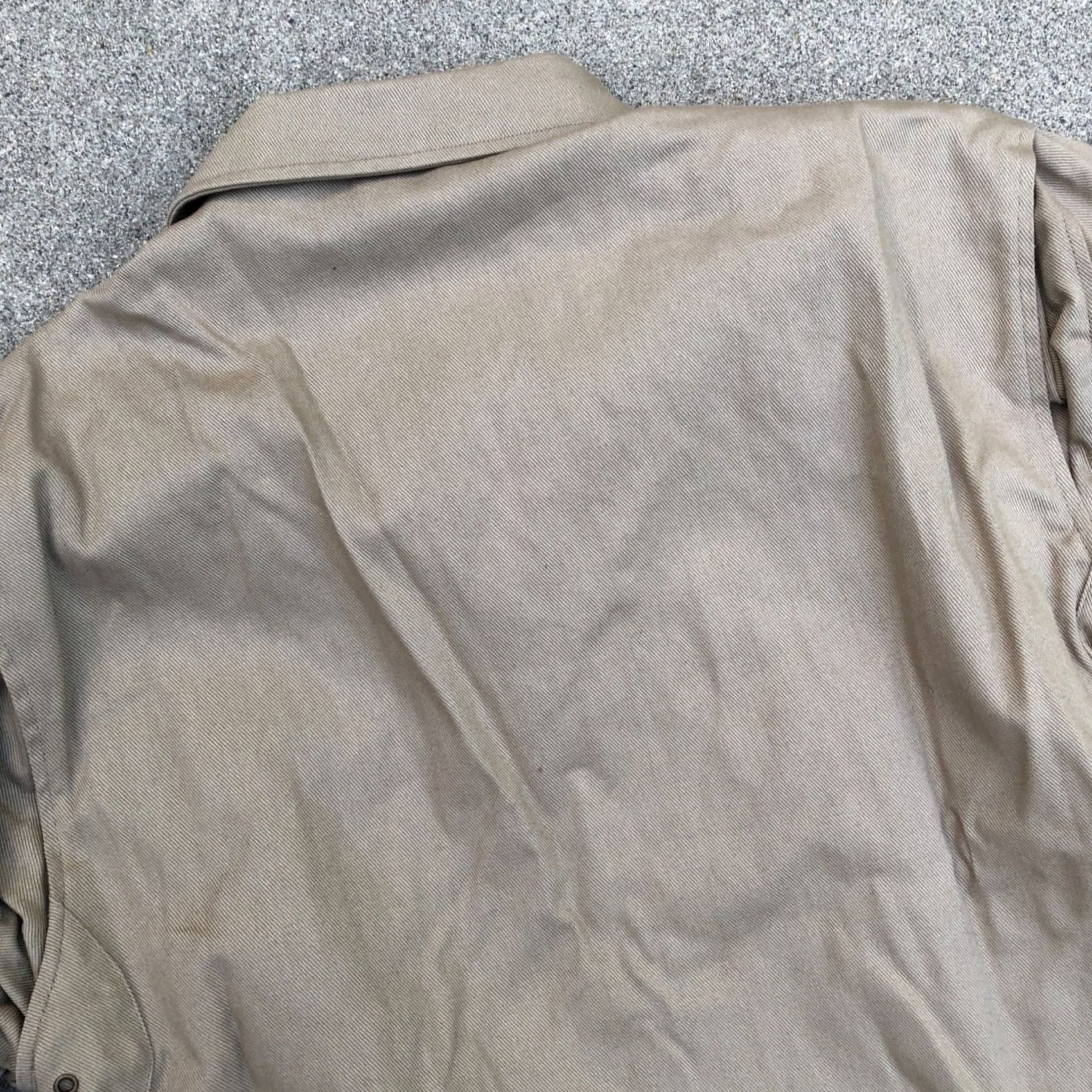 Vintage VINTAGE A2Z RACER Mechanic Jacket Men’s LARGE Beige Long Sleeve Full Zip Cotton Jacket Size US L / EU 52-54 / 3 - 5 Thumbnail