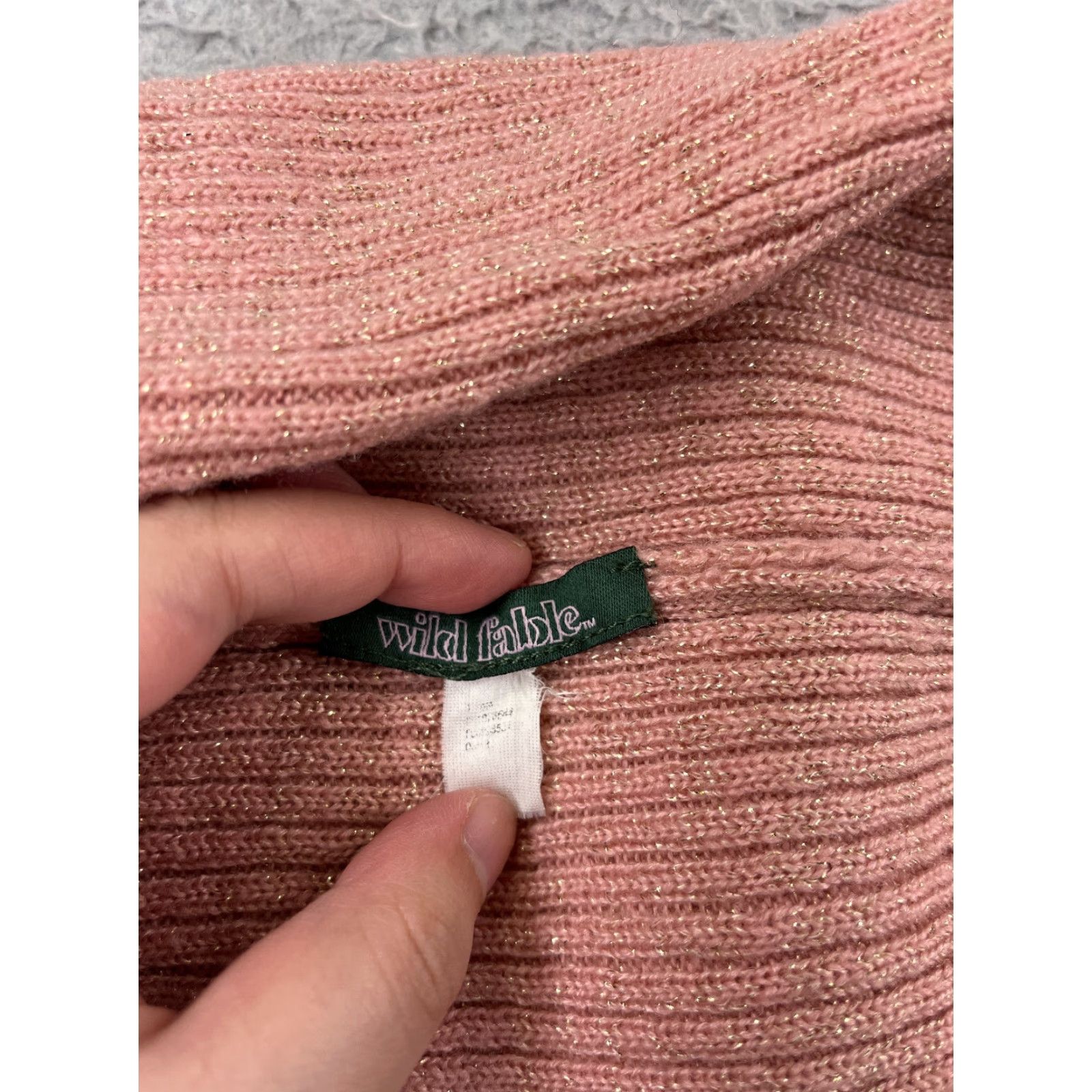 Vintage Wild Fable Beanie Toque Womens One Size Pink Sparkly Knit Polyester Blend Ski Hat Beanie Womens Size ONE SIZE - 6 Thumbnail