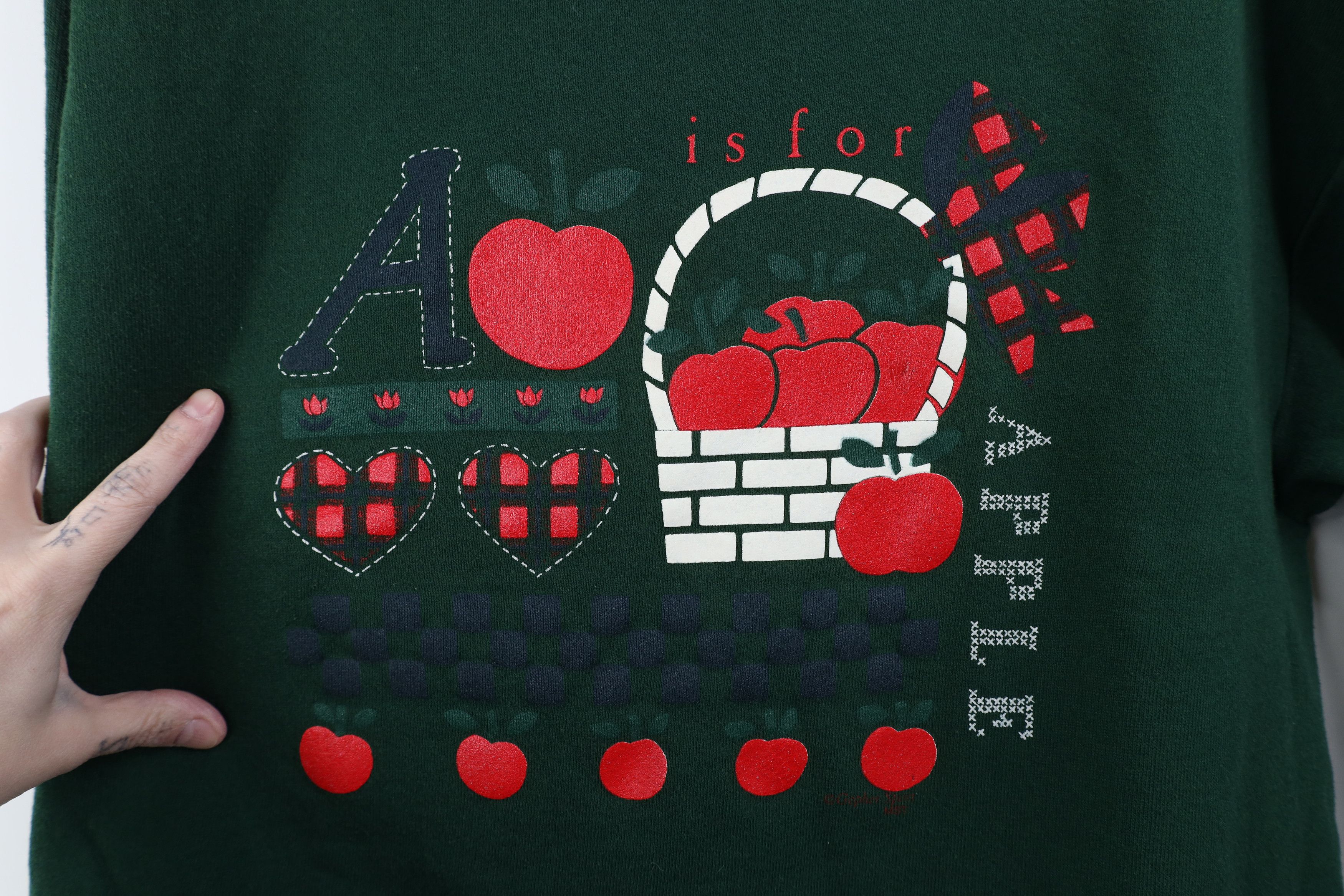 Vintage Vintage 90s Streetwear Apple Orchard Collared Sweatshirt USA Size L / US 10 / IT 46 - 4 Thumbnail
