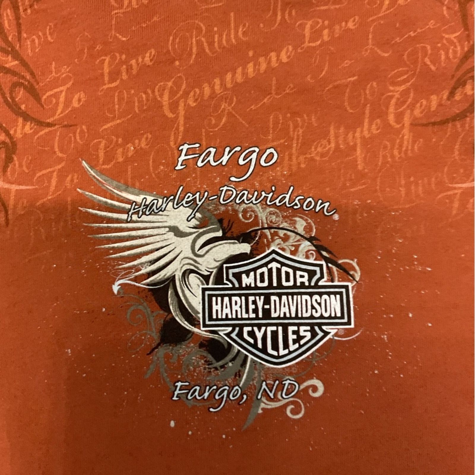 Harley Davidson Vintage Harley Davidson Burnt Orange AOP Long Sleeve Shirt Size L / US 10 / IT 46 - 6 Thumbnail