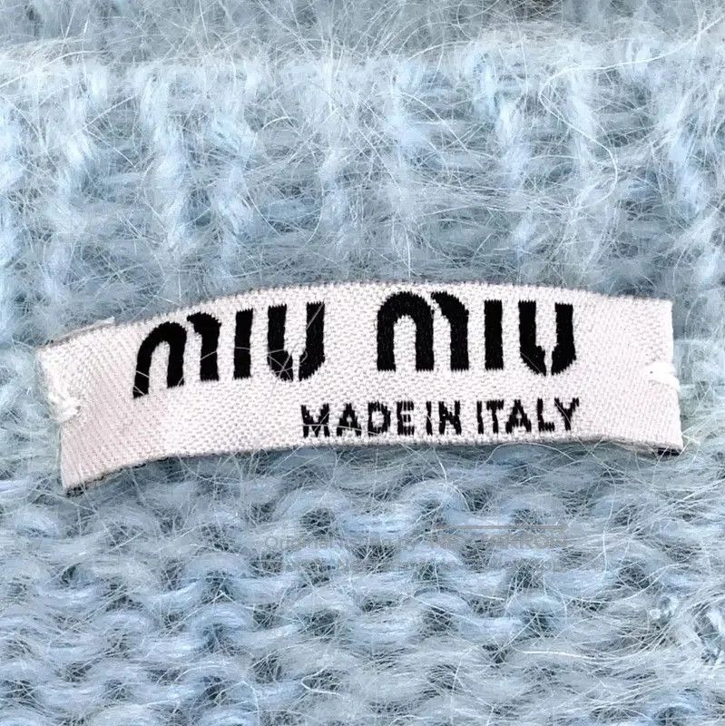 Miu Miu Miu Miu Light Blue Mohair Cardigan for Women . Size M / US 6-8 / IT 42-44 - 5 Thumbnail