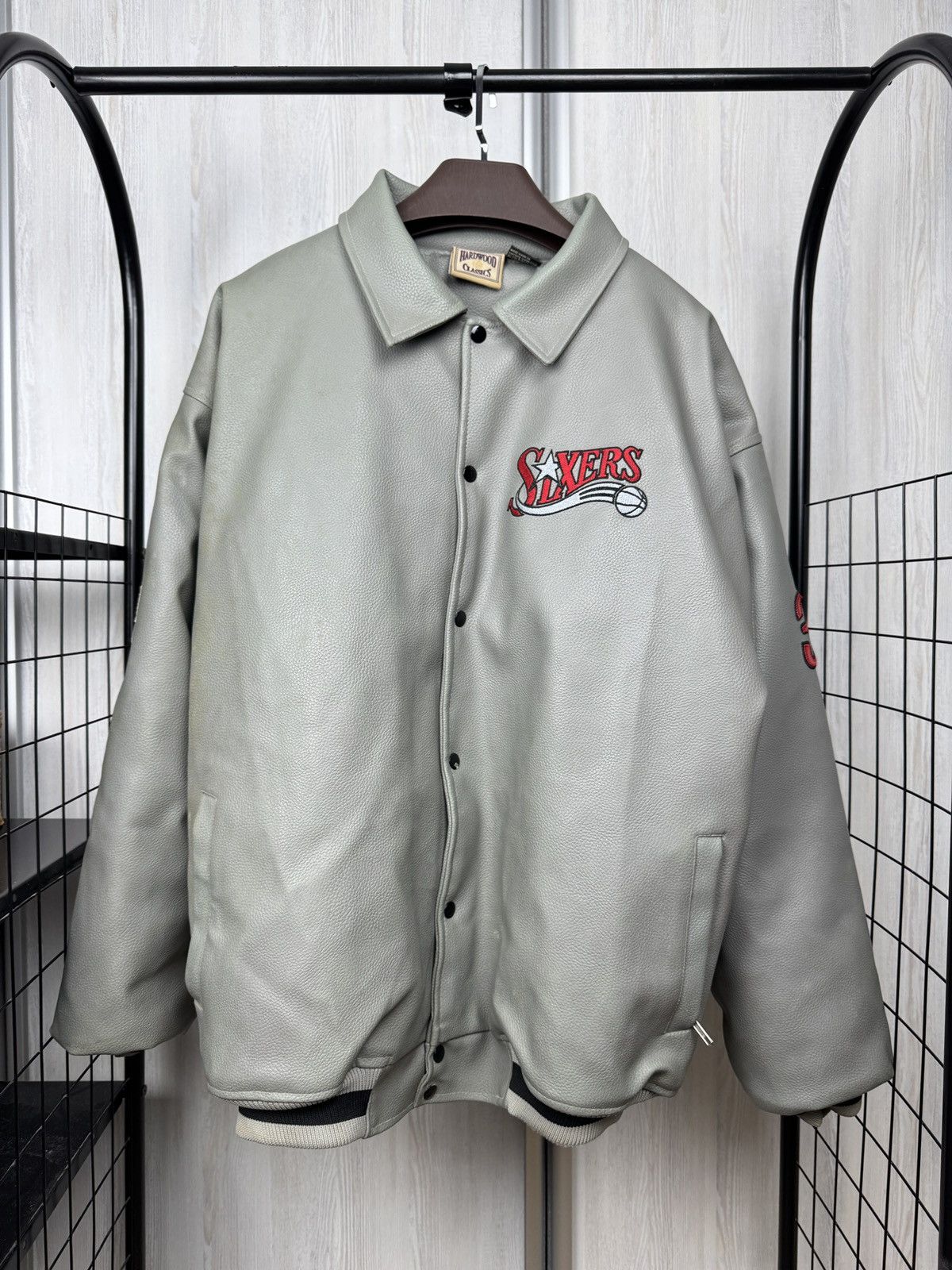 NBA Hardwood Classics vintage leatherette varsity bomber jacket Size US XXL / EU 58 / 5 - 3 Thumbnail