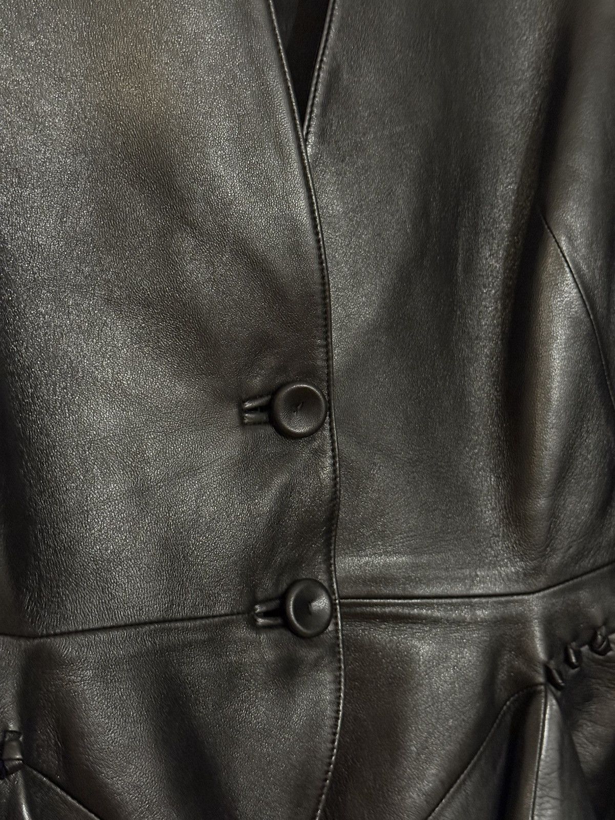 Alexander McQueen Alexander McQueen Leather Jacket Biker Black Fashion Size XS / US 0-2 / IT 36-38 - 14 Thumbnail