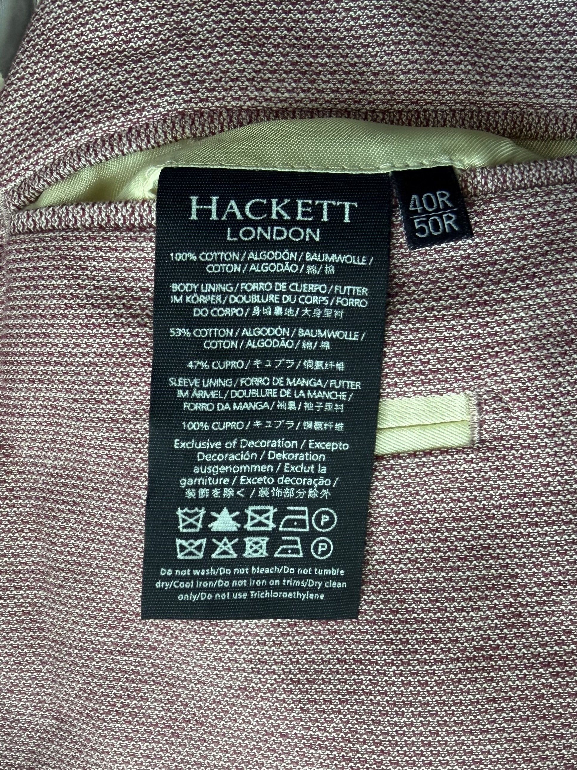 Hackett HACKETT London Textured Knit Blazer Jacket Color 280Berry Size 50R - 18 Thumbnail
