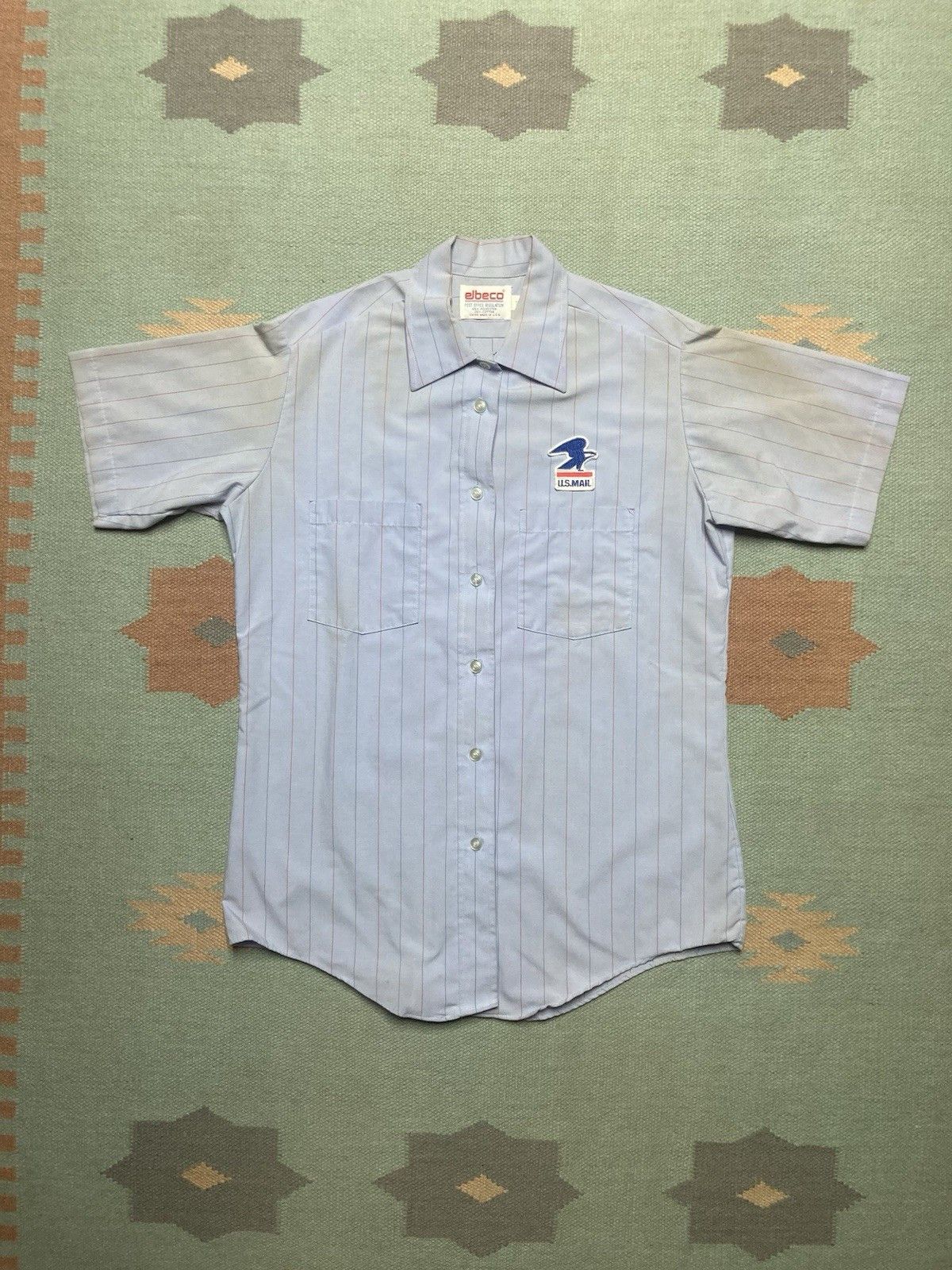 Vintage Vintage button shirt Elbeco USPS mail carrier eagle women 38 Size L / US 10 / IT 46 - 1 Thumbnail