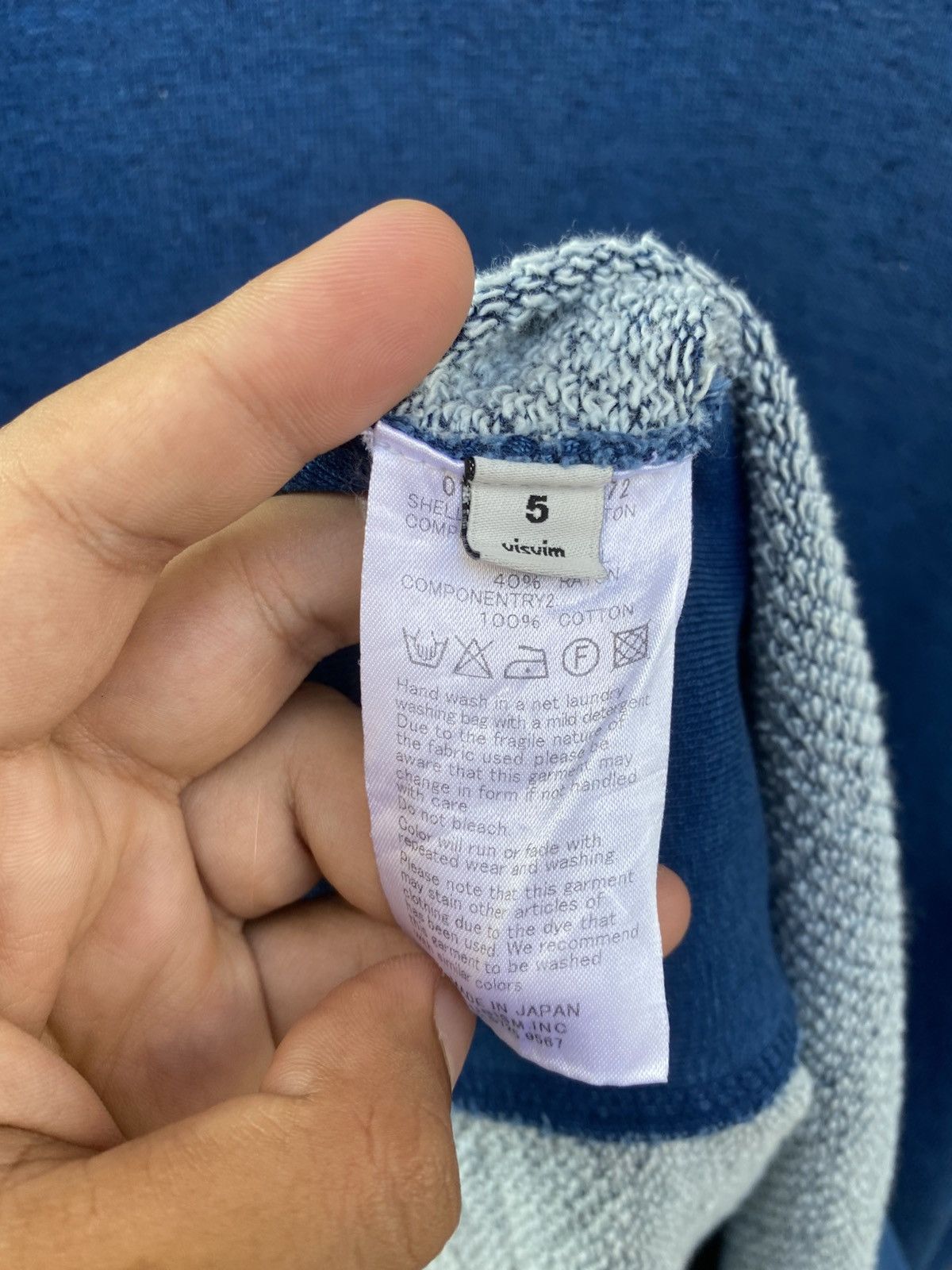 Visvim Visvim Artisan Pollock Crewneck Longsleeve Indigo Size US XL / EU 56 / 4 - 9 Thumbnail