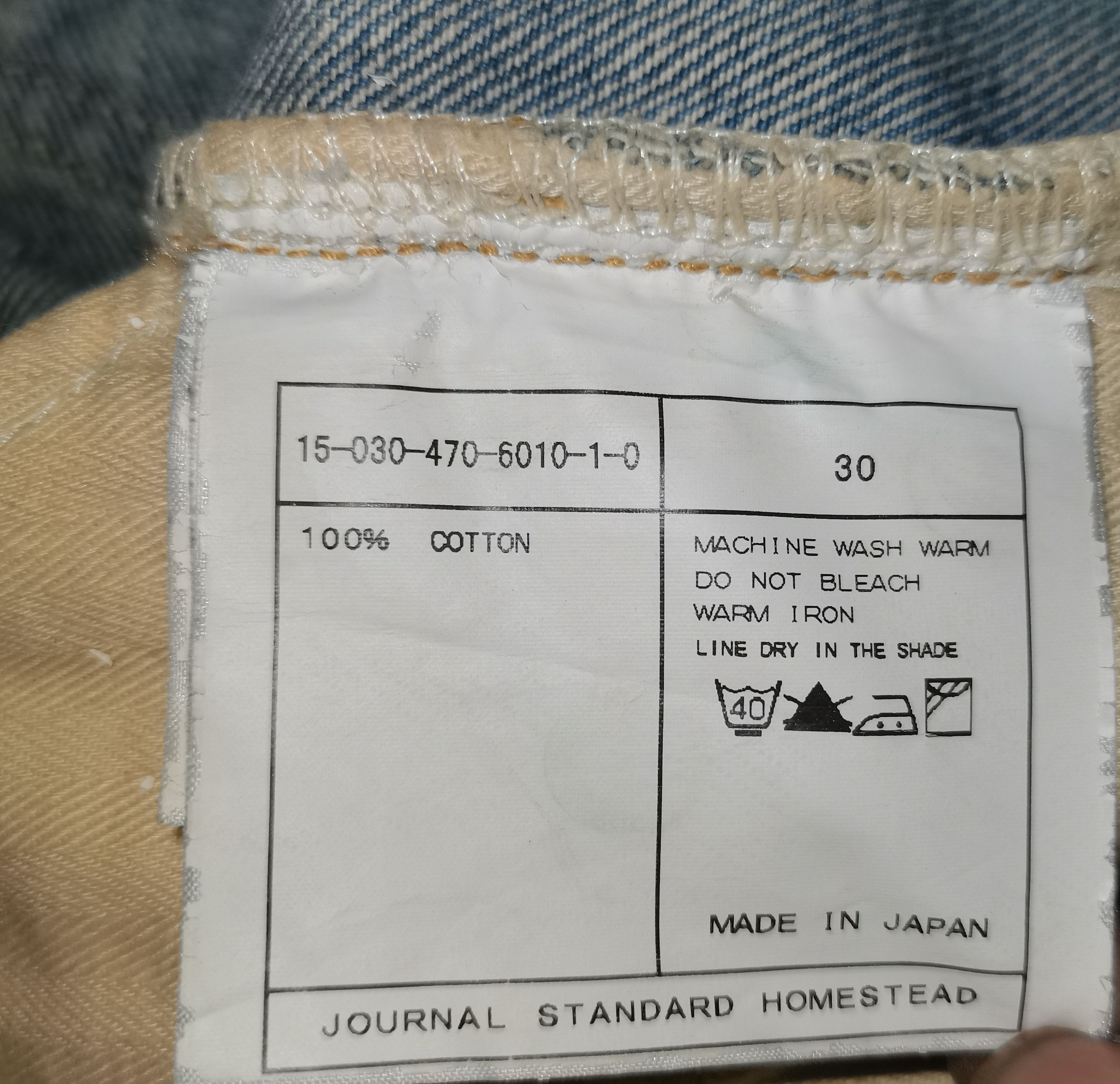 Japanese Brand VINTAGE JOURNAL STANDARD SELVEDGE BUTTON-FLY JEANS Size US 30 / EU 46 - 5 Thumbnail
