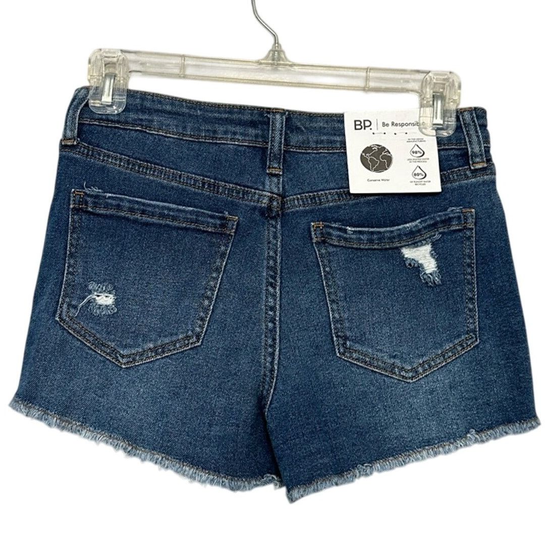 BP. BP Cut-Off Shorts Blue Distressed Frayed Dark Wash 25 New Size 25" / US 0 / IT 36 - 4 Thumbnail