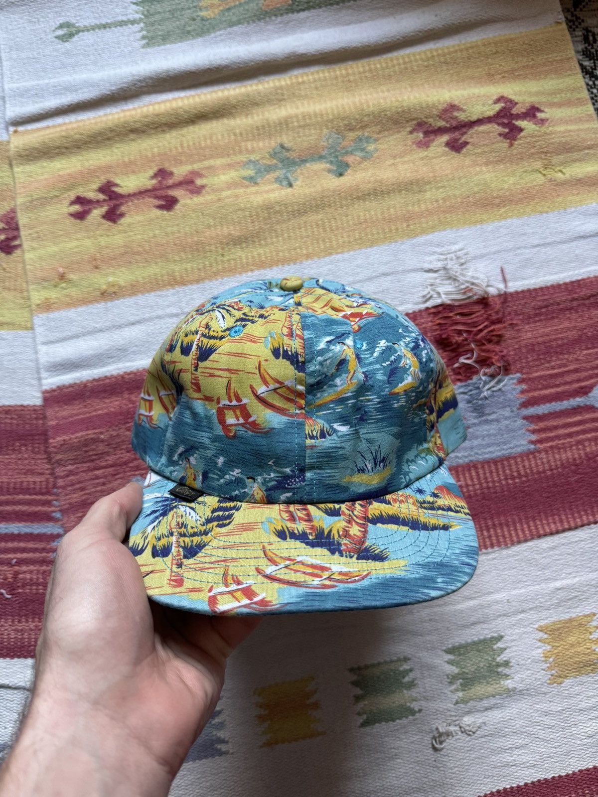Obey Vintage 00’s Obey Hawaiian All Over Print Hat Size ONE SIZE - 2 Thumbnail