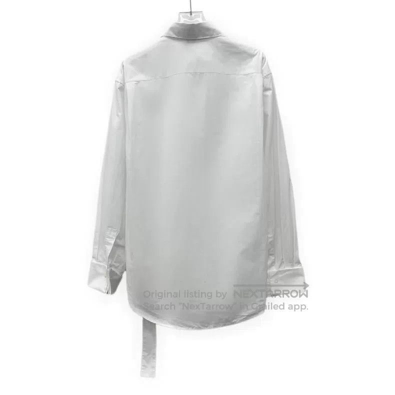 Loewe Loewe White irregular pleat design cotton collar long slee Size XS / US 0-2 / IT 36-38 - 2 Thumbnail