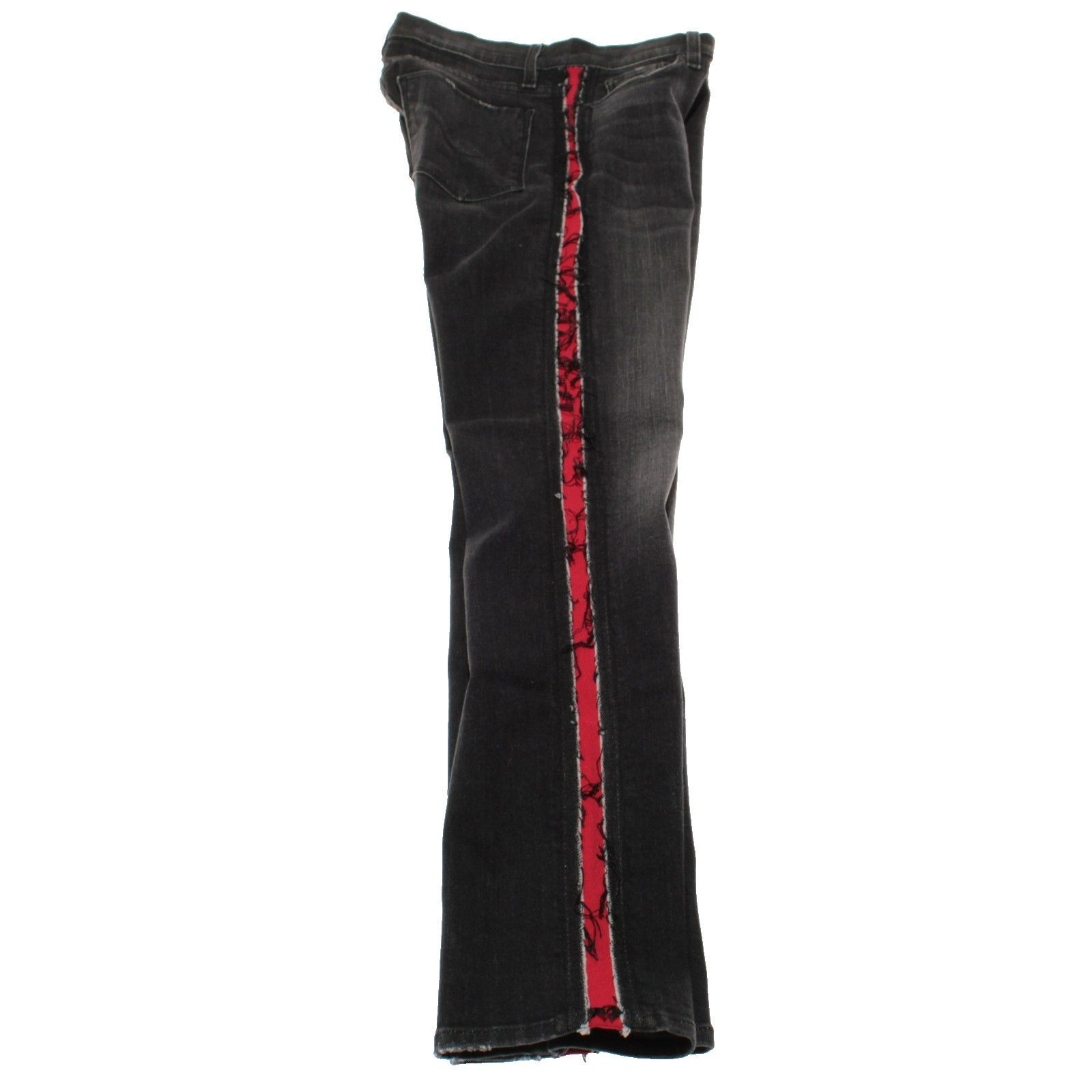Hudson Hudson Barbara Jeans Size 29 Gray with Red Side Stripes Size 29" - 3 Thumbnail