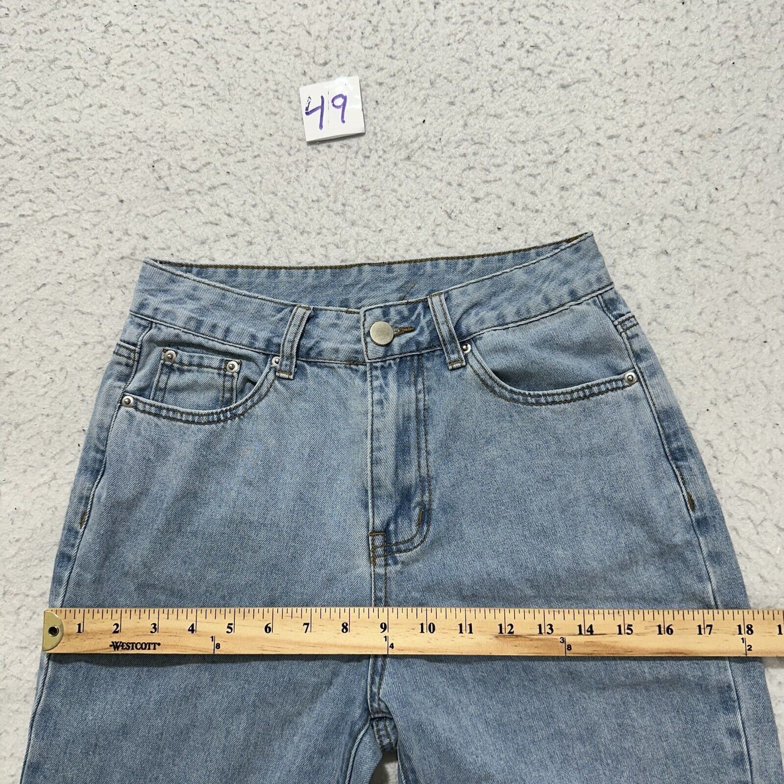 Other Gilipur Small (26x29) High Rise Straight Skull Jeans Blue Size 26" / US 2 / IT 38 - 12 Thumbnail