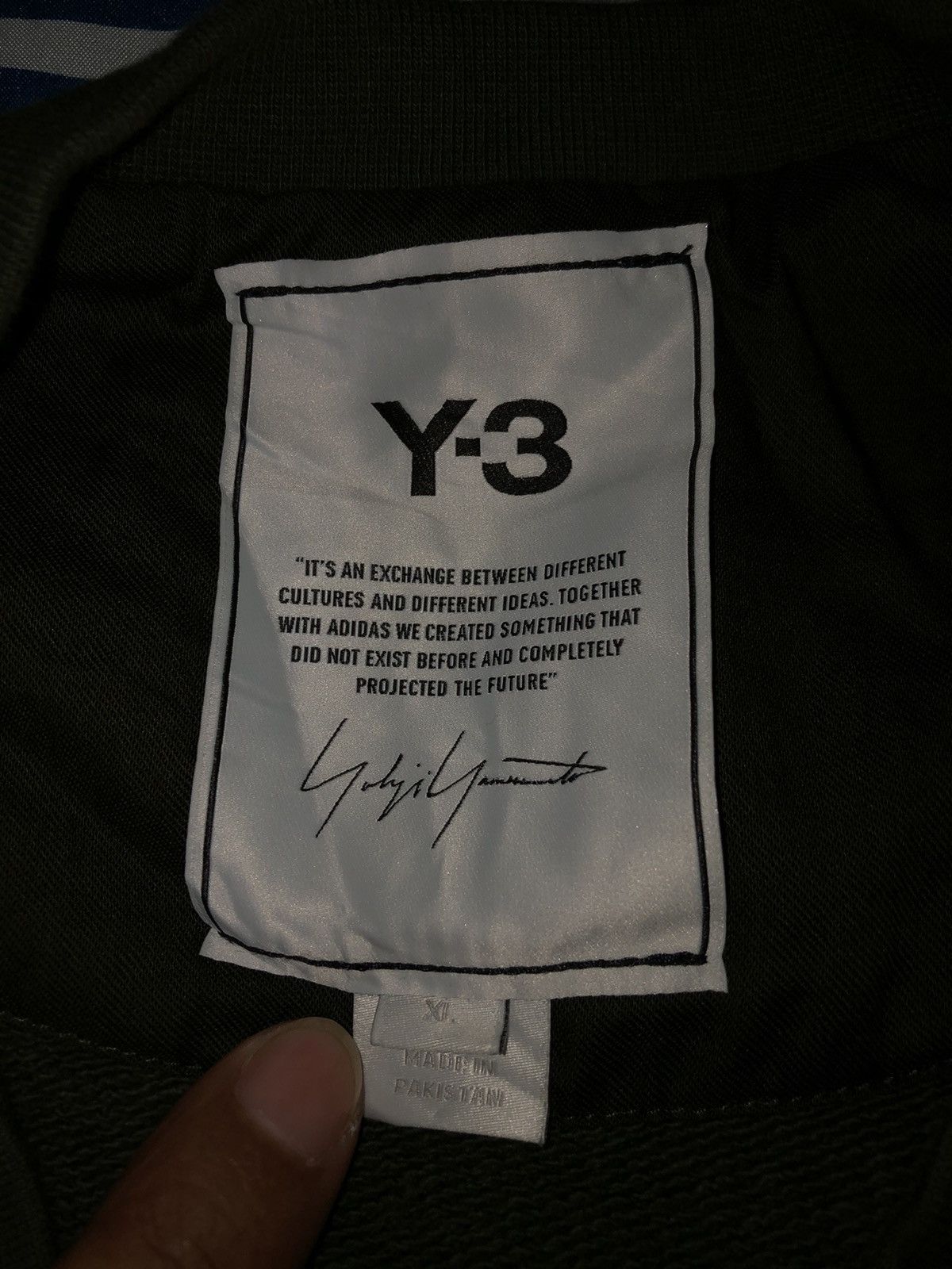 Japanese Brand × Y-3 × Yohji Yamamoto Yohji Yamamoto Y-3 Green Crewneck Sweatshirt Size US XL / EU 56 / 4 - 3 Thumbnail