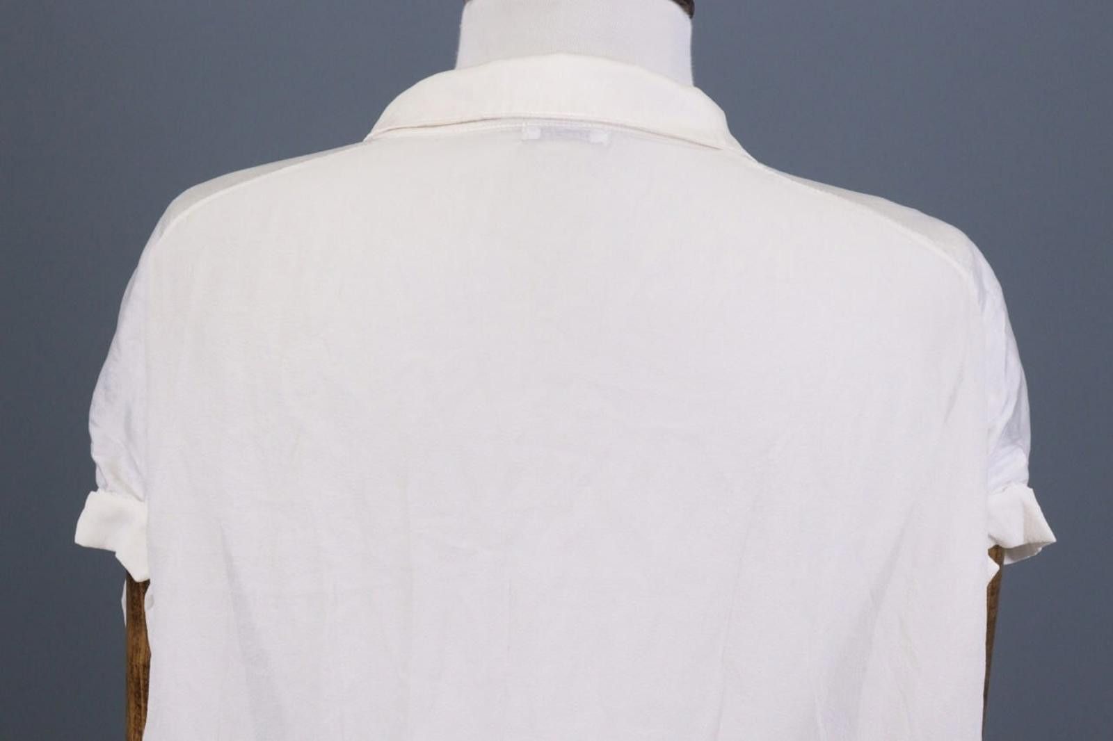 Designer Transit Par Such White Button Down Top Shirt Size 5 Size M / US 6-8 / IT 42-44 - 7 Thumbnail