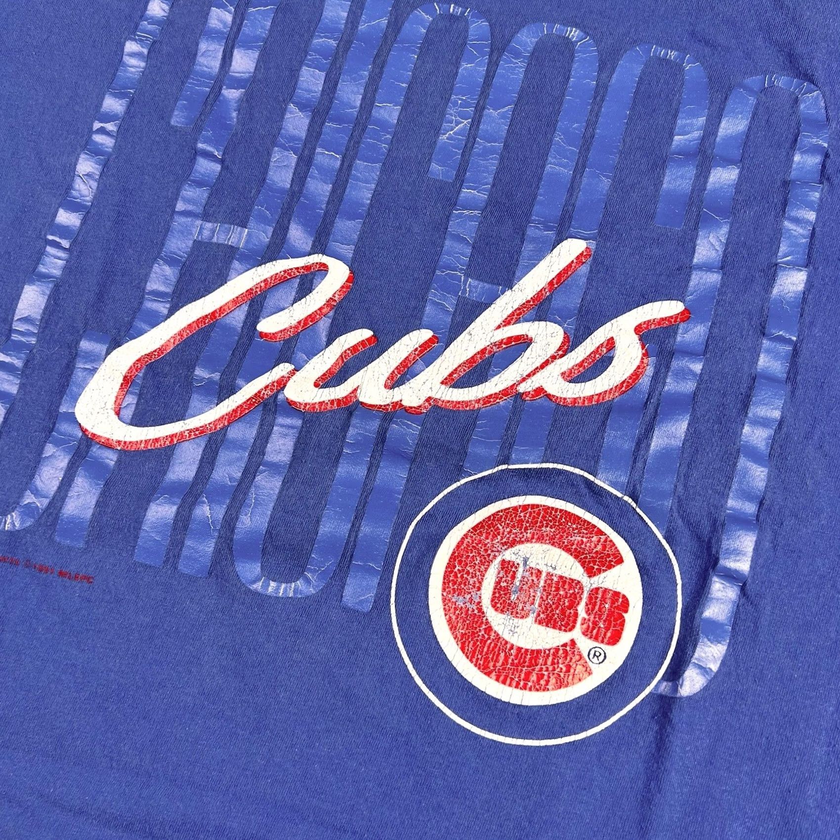 Champion VINTAGE Champion Chicago Cubs 1993 Single Stitch T-Shirt XL Blue Graphic Tee Mens 90s Grunge MLB Logo Size US XL / EU 56 / 4 - 5 Thumbnail