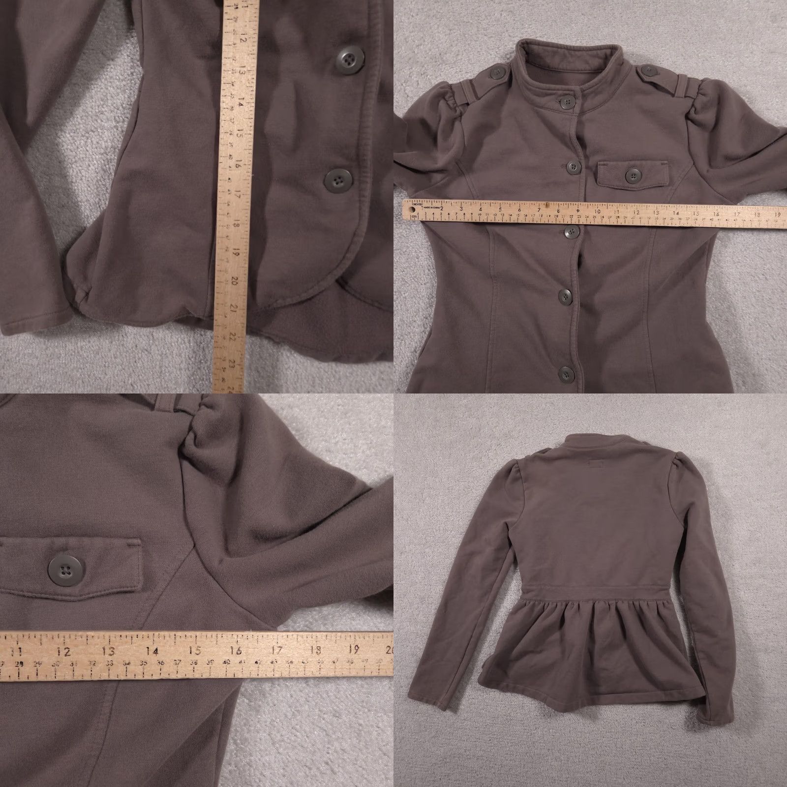 Converse Converse One Star Jacket Womens Small Military Button Up Stretch Fitted Modern Size S / US 4 / IT 40 - 8 Thumbnail