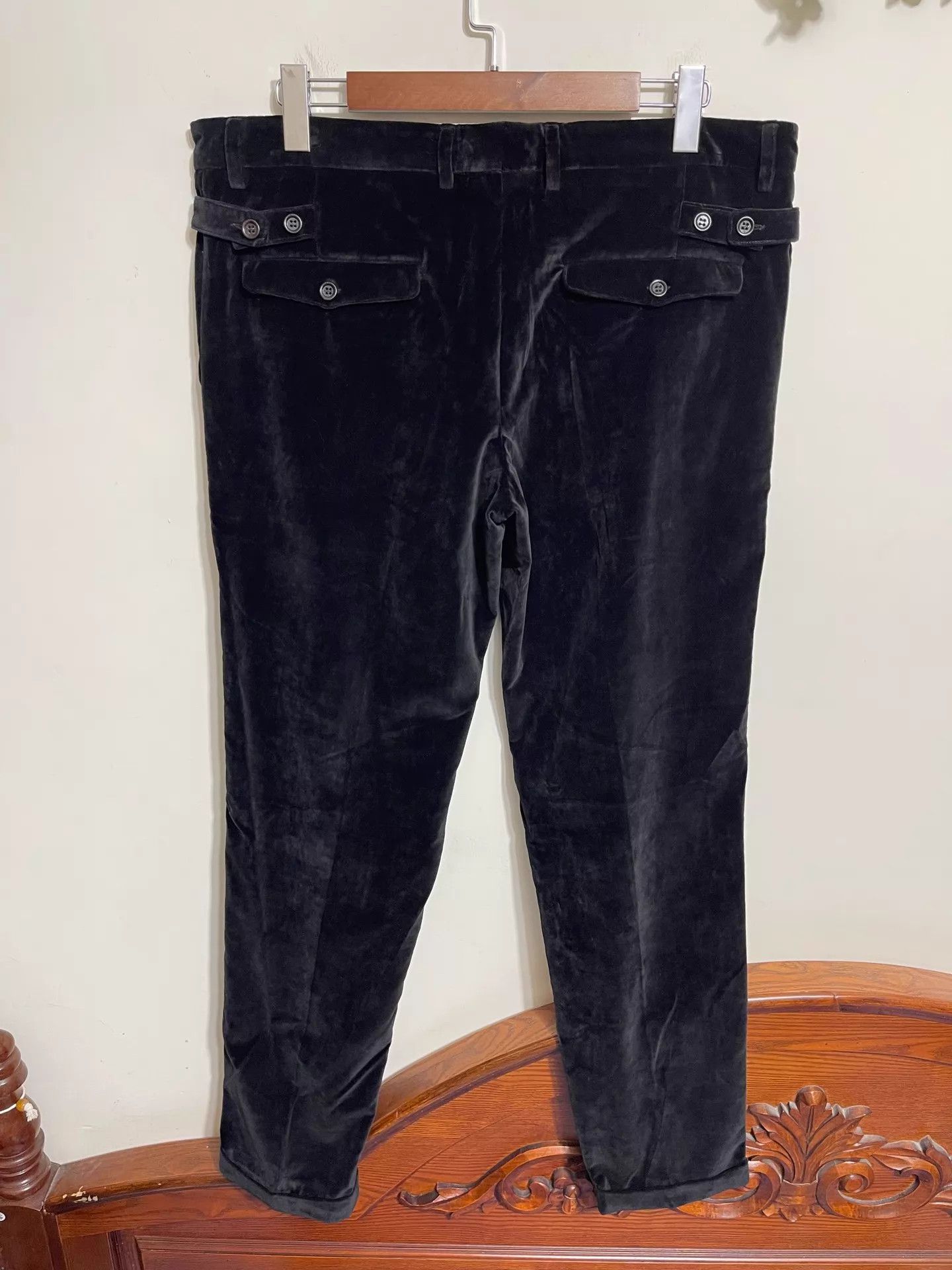 Dolce & Gabbana DG men's Velvet Trousers 52 Size US 36 / EU 52 - 2 Thumbnail