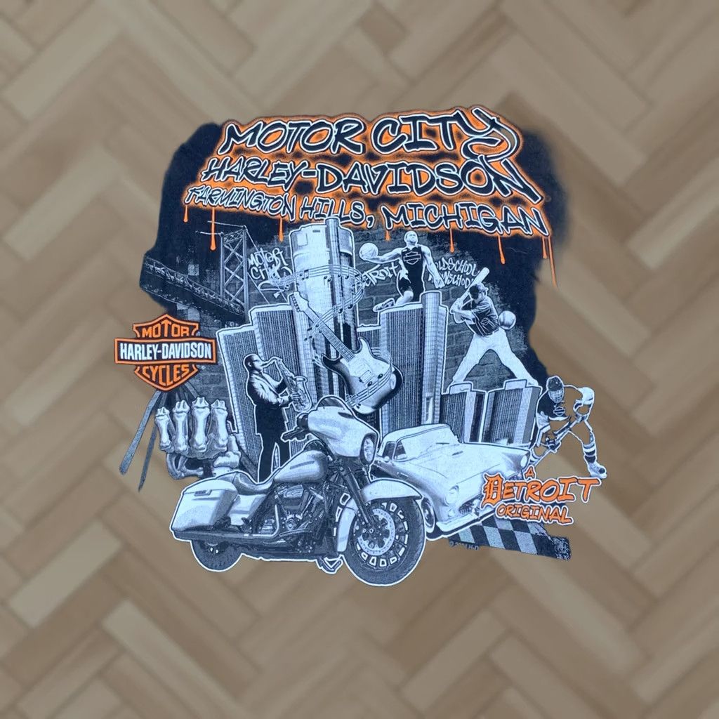Harley Davidson Harley-Davidson Graphic Pocket Shirt Men M Black Detroit Music Cars Sports Shirt Size US M / EU 48-50 / 2 - 1 Thumbnail