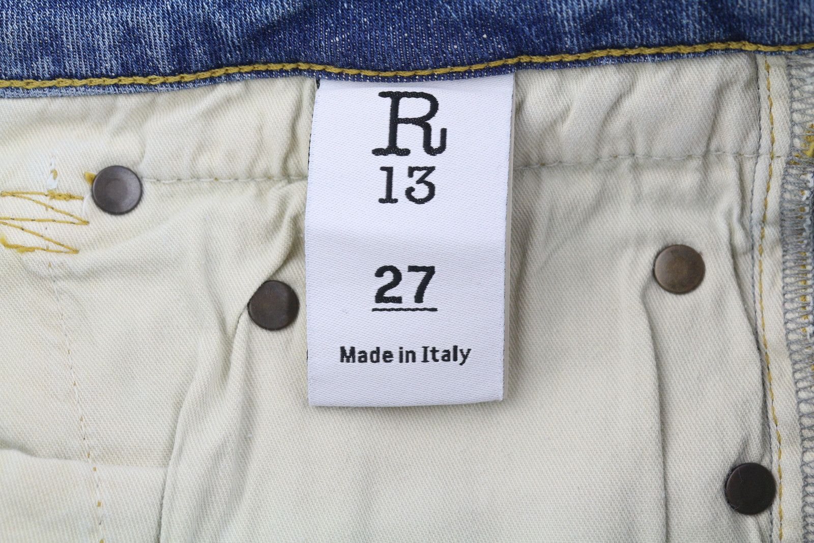 R13 BOY STRAIGHT RIPS 27 Carlton Distress Ankle Blue 85449 Size 27" / US 4 / IT 40 - 7 Thumbnail