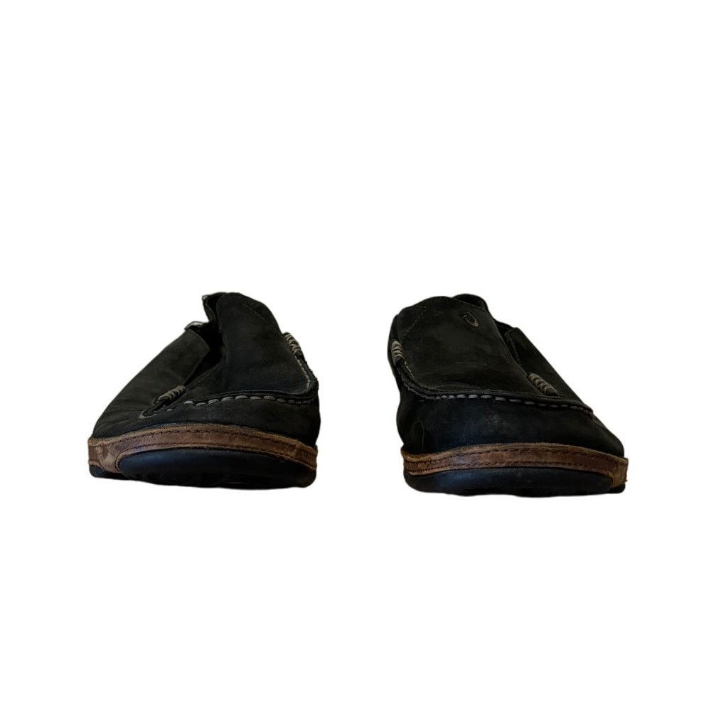 Olukai OluKai Shoes Men 10 Black Moloa Waxed Nubuck Leather Slip On Size US 10 / EU 43 - 3 Thumbnail