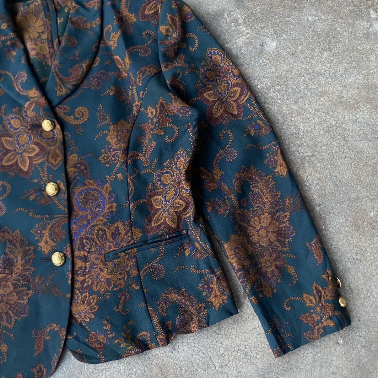 Burberry ‼️LAST DROP‼️Burberry Vintage Floral Paisley Blazer Jacket Size S / US 4 / IT 40 - 10 Thumbnail