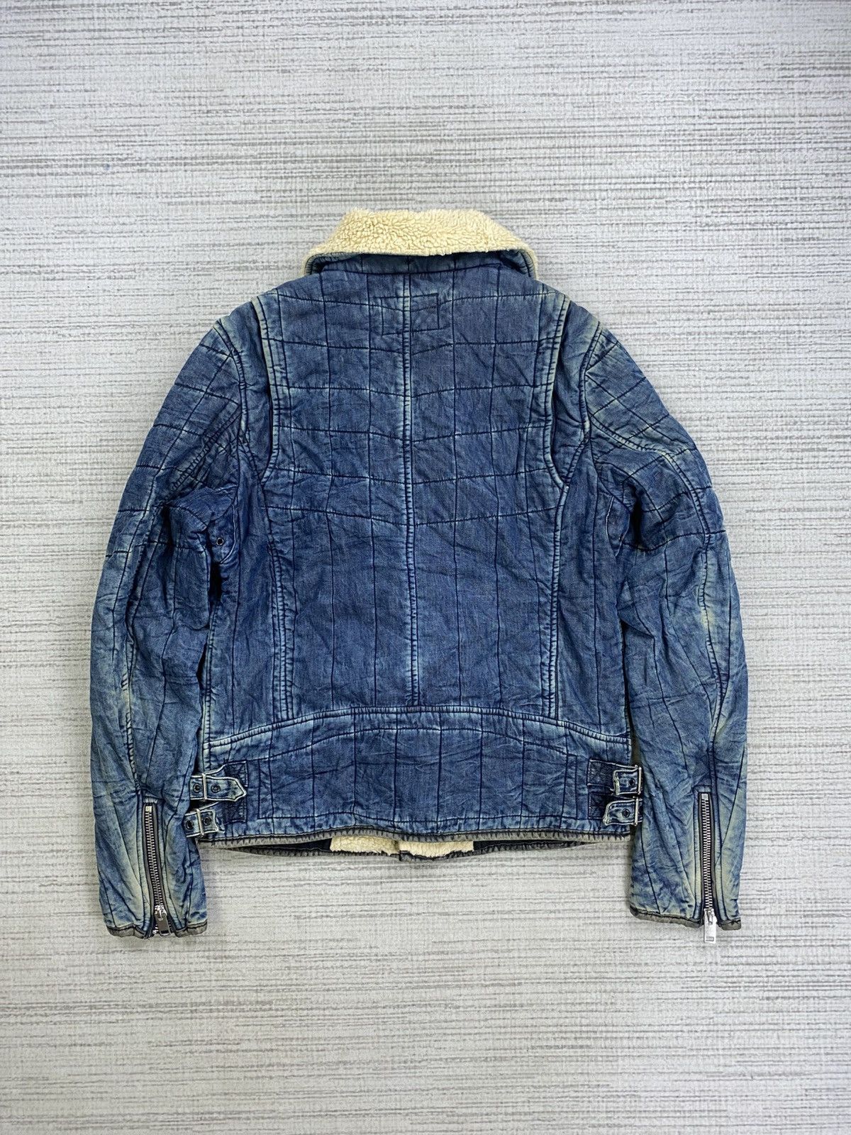 Diesel 🔥STEALS Diesel Industry Double Collar Sherpa Biker Jacket Size US M / EU 48-50 / 2 - 2 Thumbnail