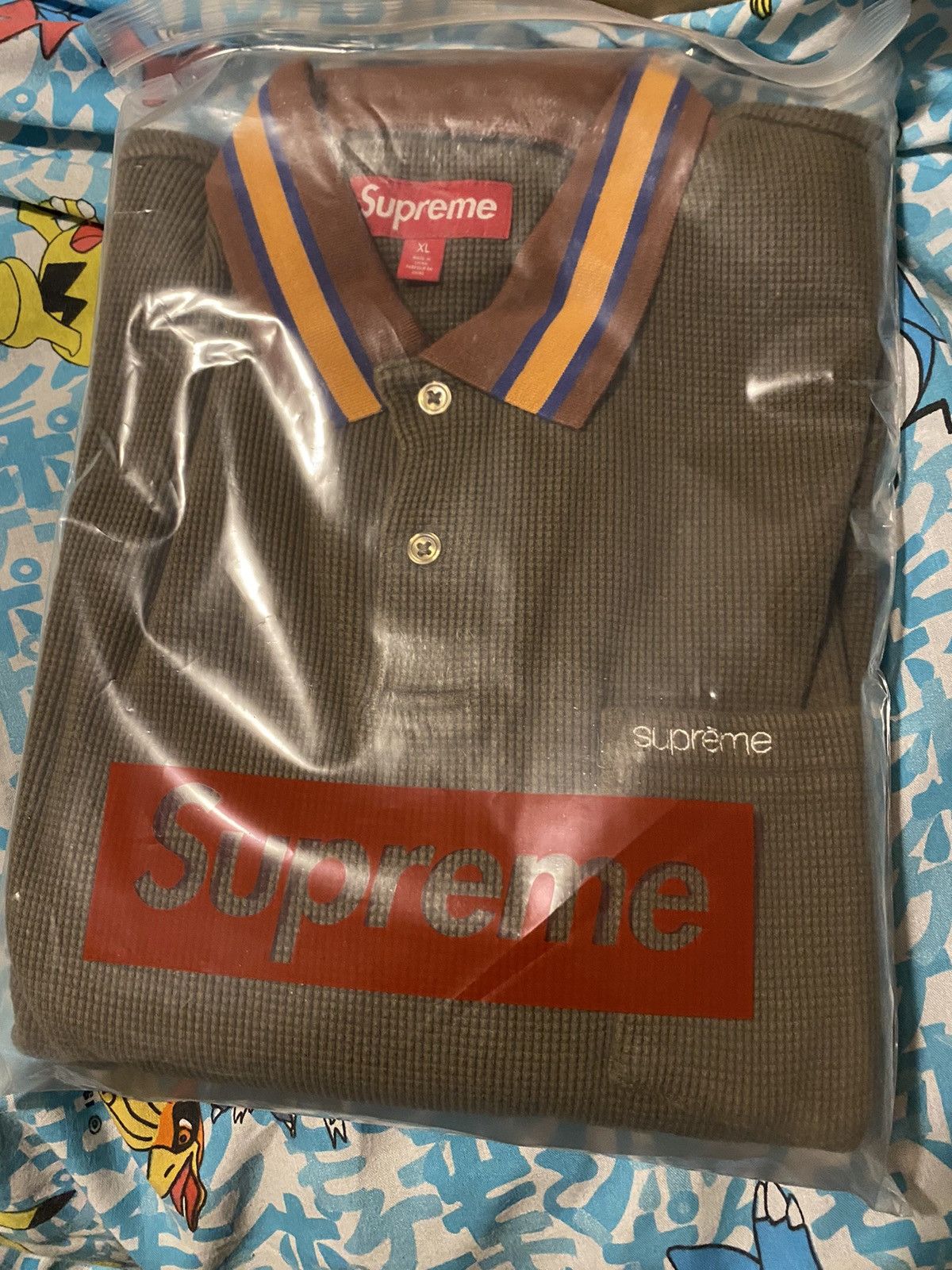 Supreme Supreme Thermal Long Sleeve Polo Olive Size XL Size US XL / EU 56 / 4 - 3 Thumbnail