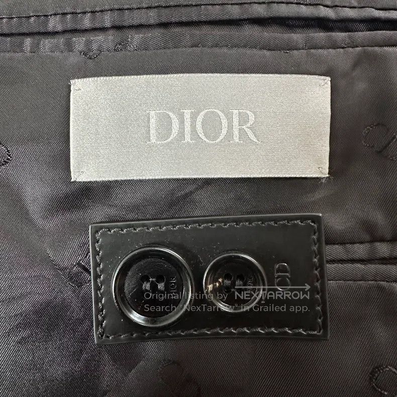Dior Dior Dark Pattern Full Logo Wool Suit Jacket Size US L / EU 52-54 / 3 - 7 Thumbnail