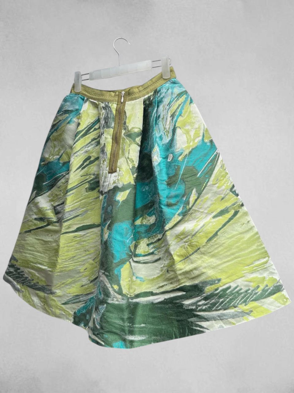 Lanvin Lanvin en Bleu Abstract Jacquard Skirt Size 23" - 5 Thumbnail
