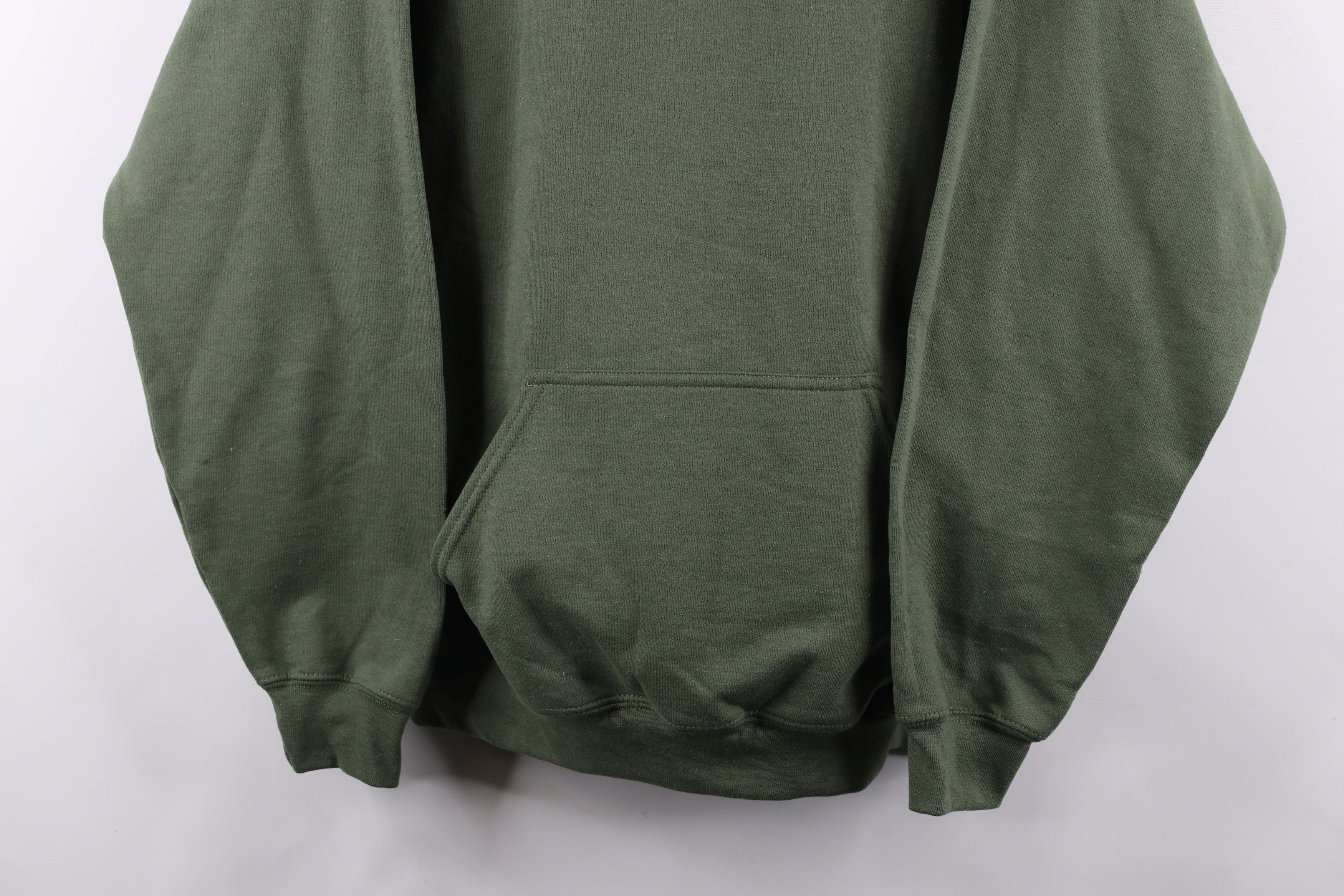 Vintage Vintage 90s Streetwear Blank Hoodie Sweatshirt Moss Green Size US L / EU 52-54 / 3 - 3 Thumbnail