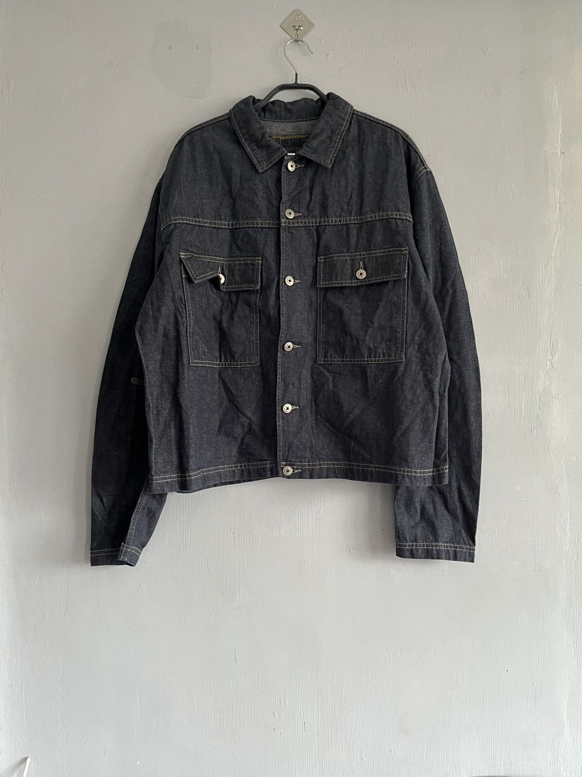 Marithe + Francois Girbaud Marithe + Francois Girbaud Type 2 Raw Denim Jacket Size US M / EU 48-50 / 2 - 1 Thumbnail