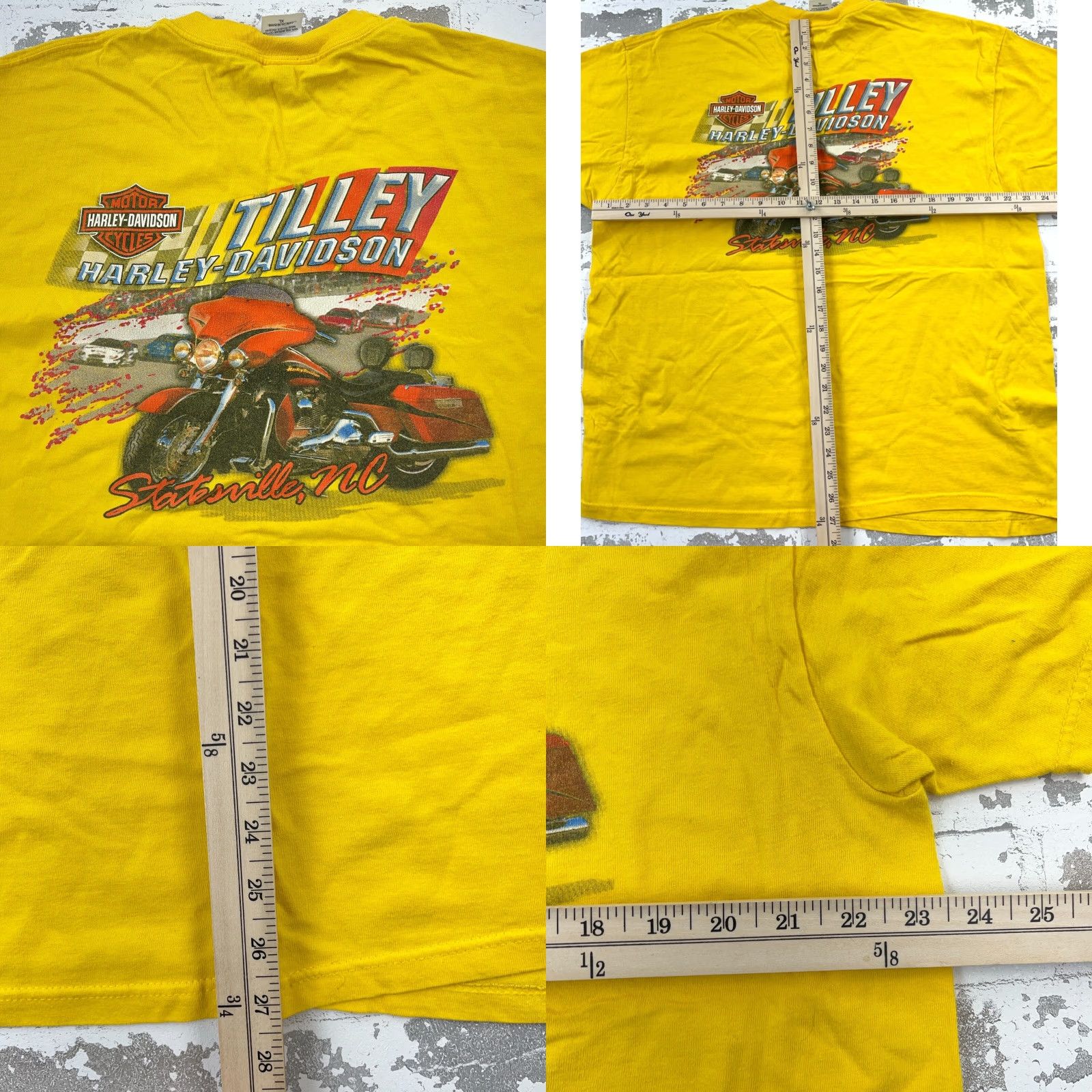 Harley Davidson VINTAGE Harley-Davidson Shirt Men XL Yellow 80s Biker Graphic Print Tee USA Size US XL / EU 56 / 4 - 8 Thumbnail
