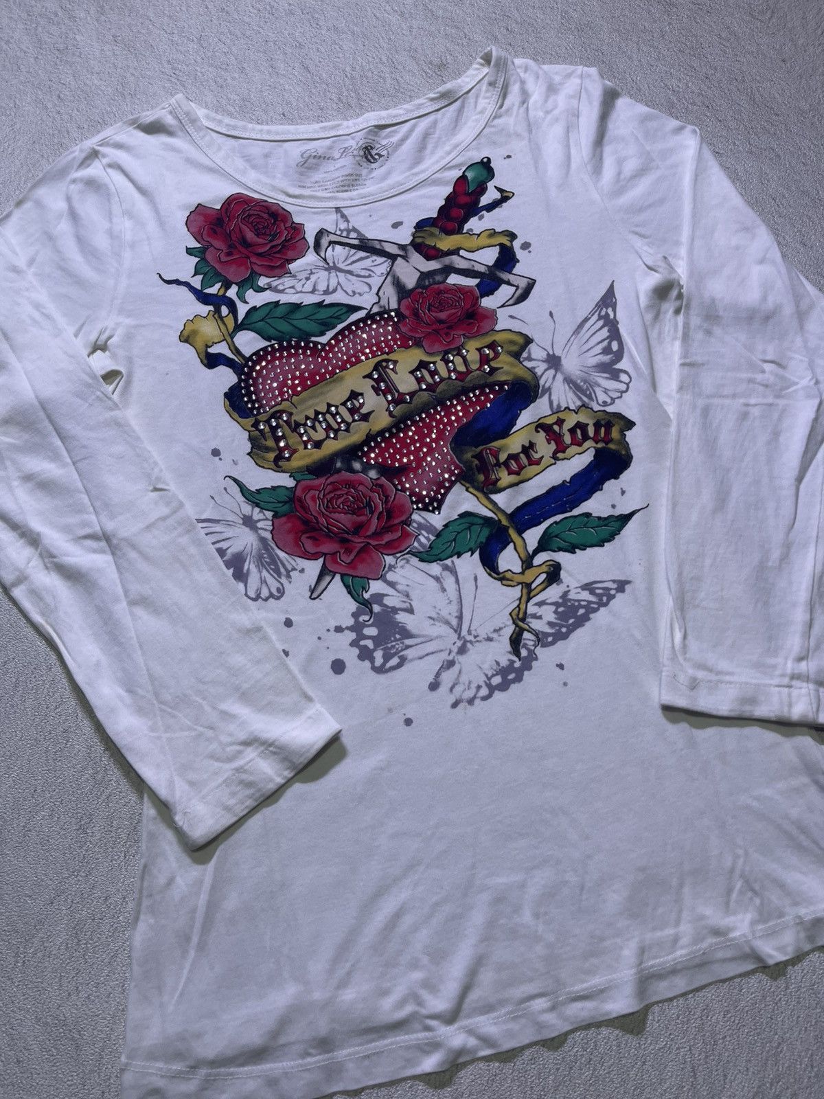 Japanese Brand Y2K TRUE LOVE long sleeve tshirt women's Size S / US 4 / IT 40 - 2 Thumbnail