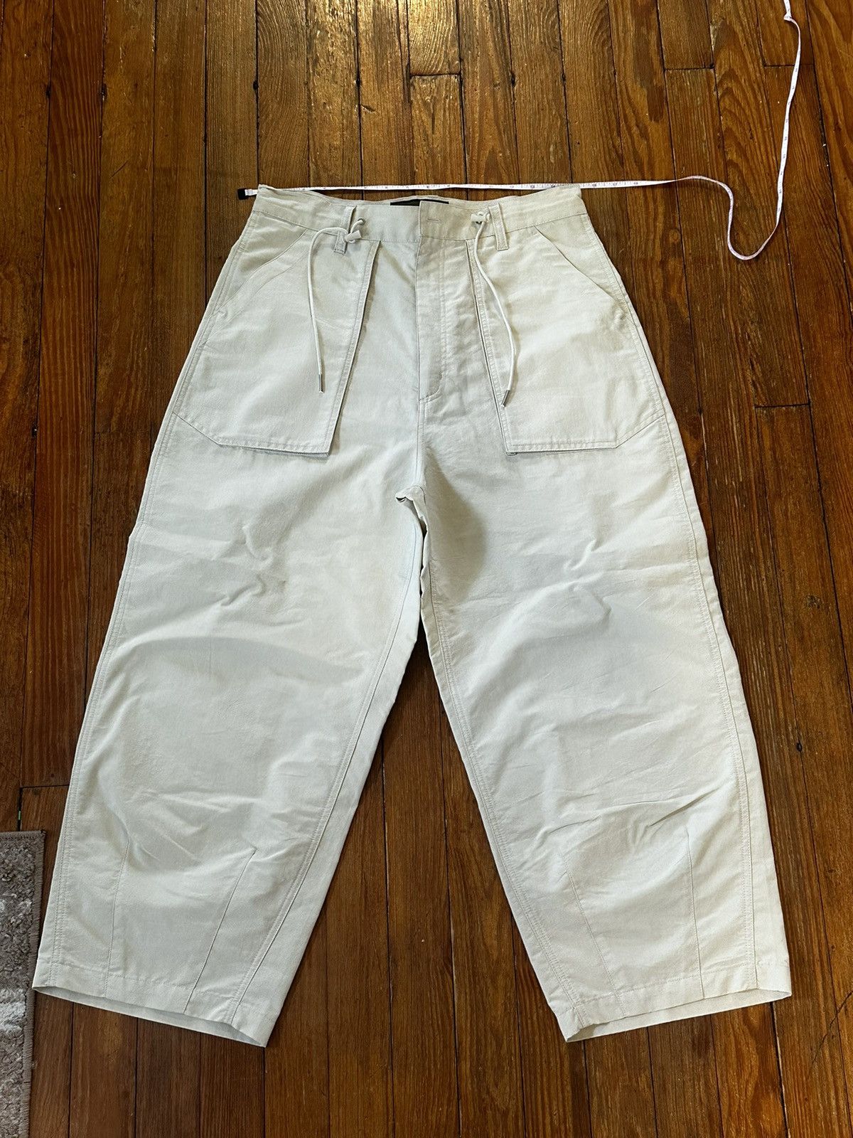 Uniform Bridge UNIFORM BRIDGE White Wide-Leg Trousers Size: 34 (tagged) Size US 30 / EU 46 - 1 Thumbnail