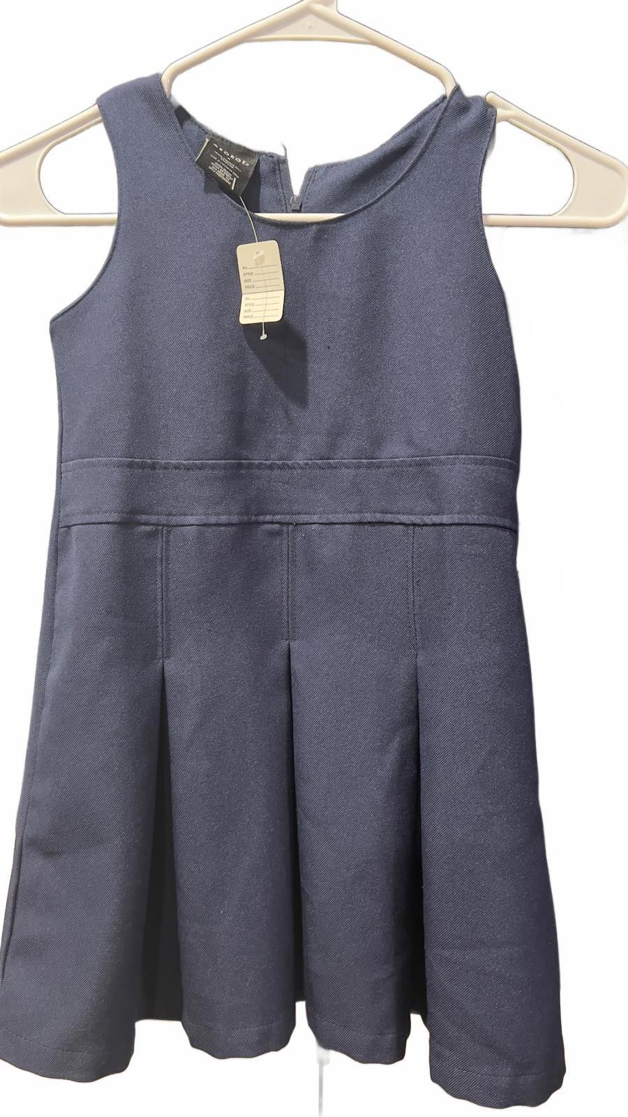 George George Girls' Navy Blue A-Line Dress - Size 6 Size ONE SIZE - 1 Thumbnail