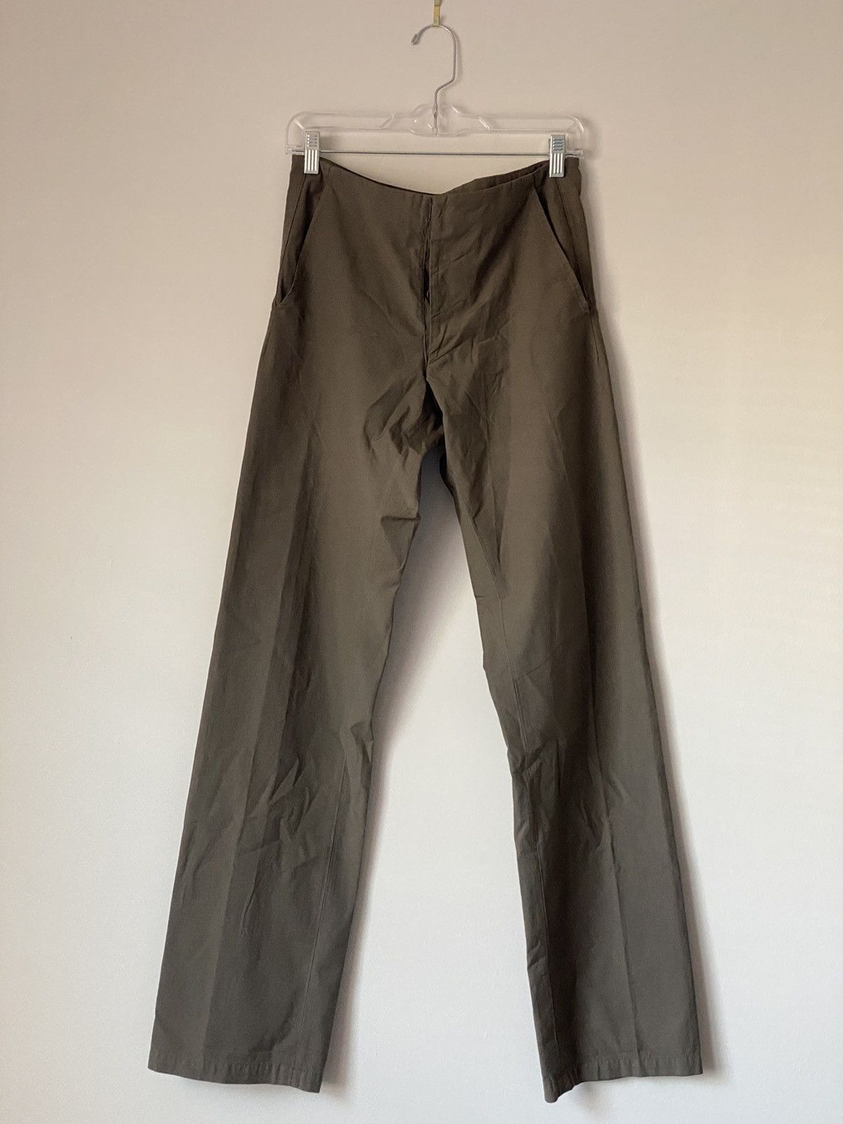 Pre-owned Maison Margiela Margiela Mcqueen 09ss Waistless Pants In Beige