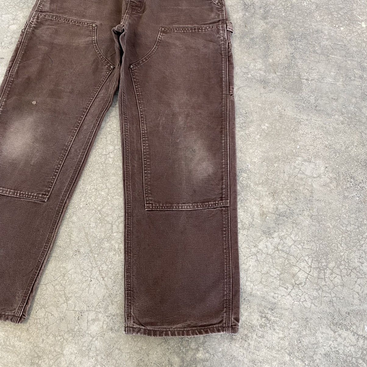 Carhartt × Vintage VTG Carhartt Double Knee Faded Brown Carpenter Work Pants Size US 34 / EU 50 - 8 Thumbnail