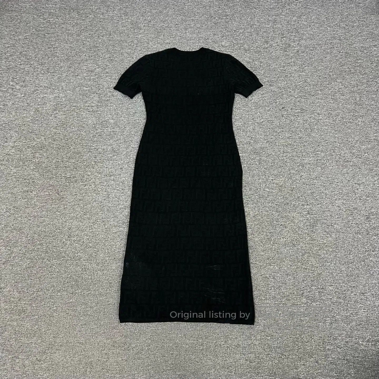 Fendi Fendi Black FF Knit Long Dress. Size S / US 4 / IT 40 - 6 Thumbnail